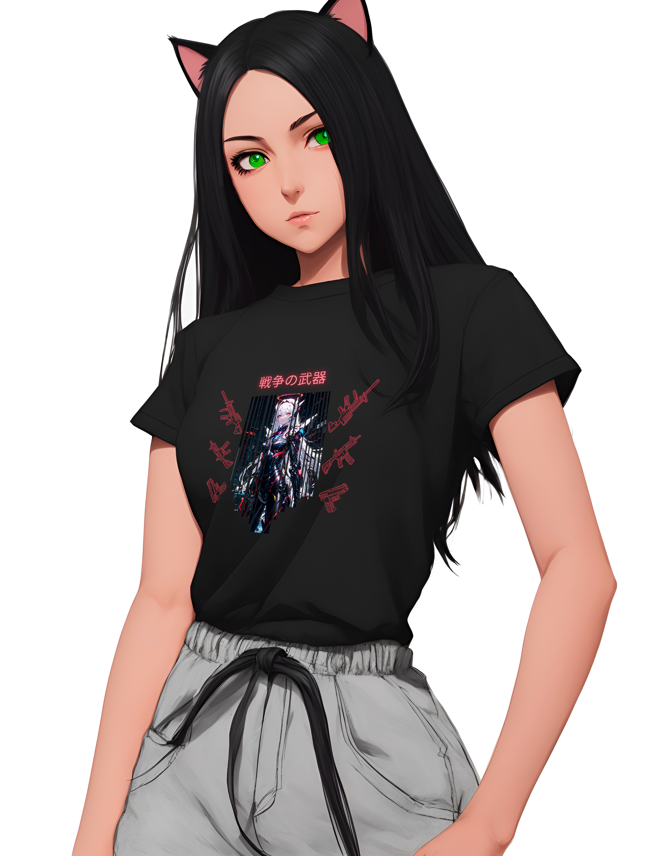 Nome do produto: Camisa Feminina Anime girl ,  Android, mecha , cyborg