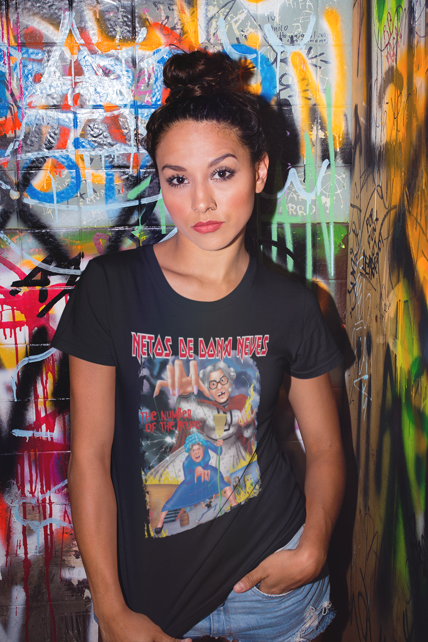 Nome do produto: Netos The Number Of The Bruxa Camisa Baby Long