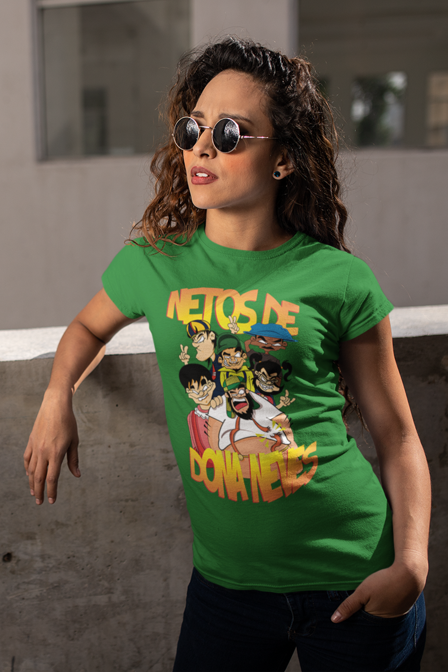 Nome do produto: Netos Caricatura Camisa Baby Long (Verde)