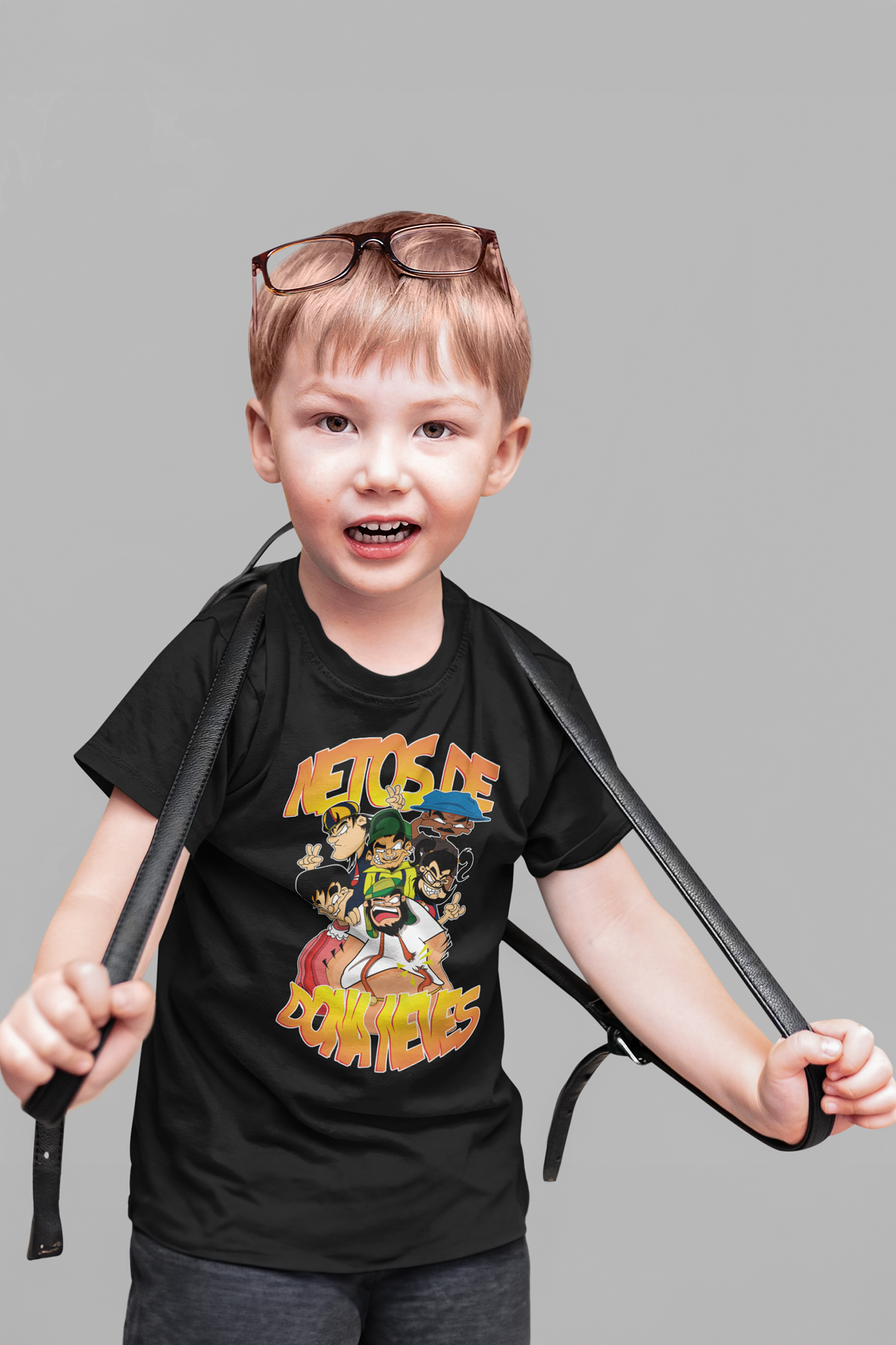 Nome do produto: Netos Caricatura Camisa Infantil (2-8 Anos)