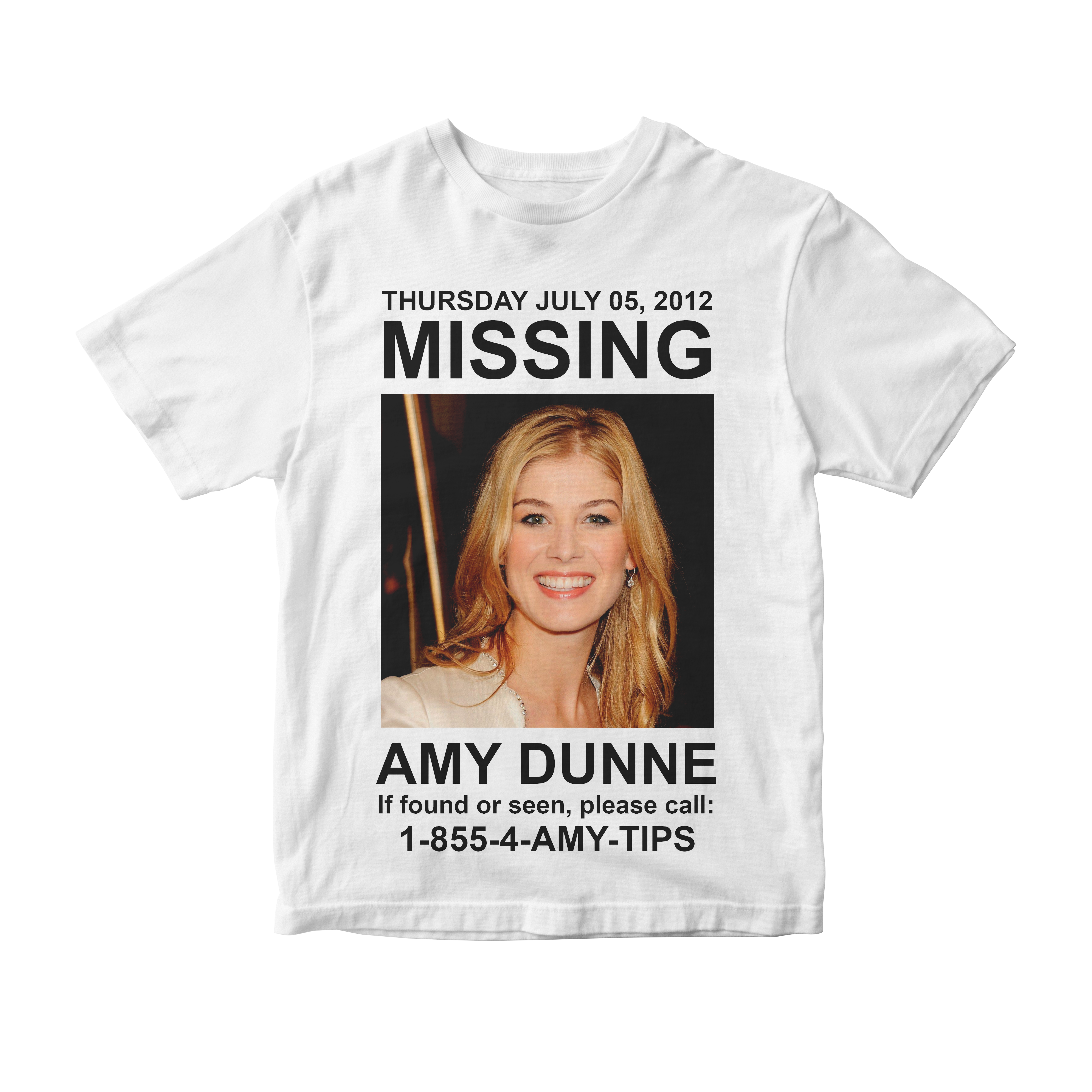 Camiseta Missing Amy Dunne - Gone Girl (Garota Exemplar)