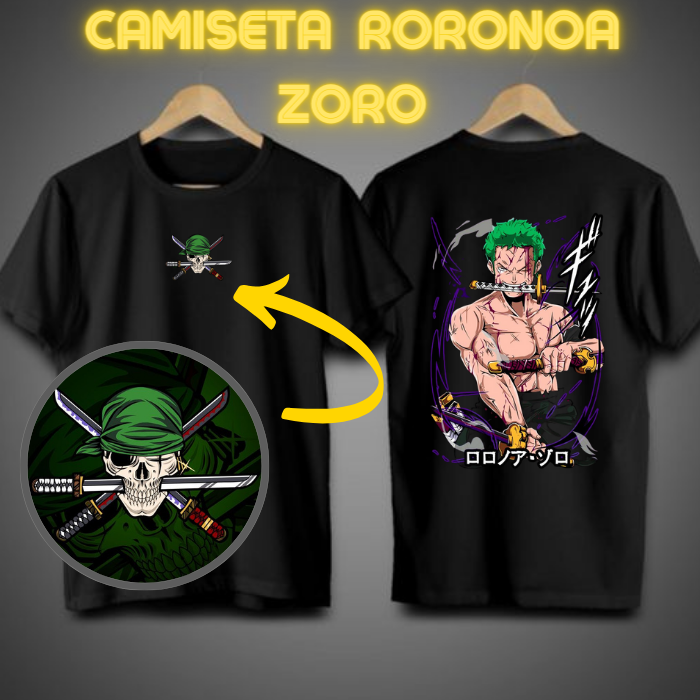 Nome do produto: Camiseta Roronoa Zoro