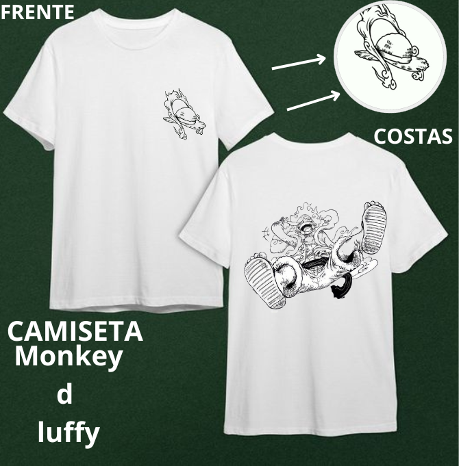 Nome do produto: Camiseta Monkey D LUffy