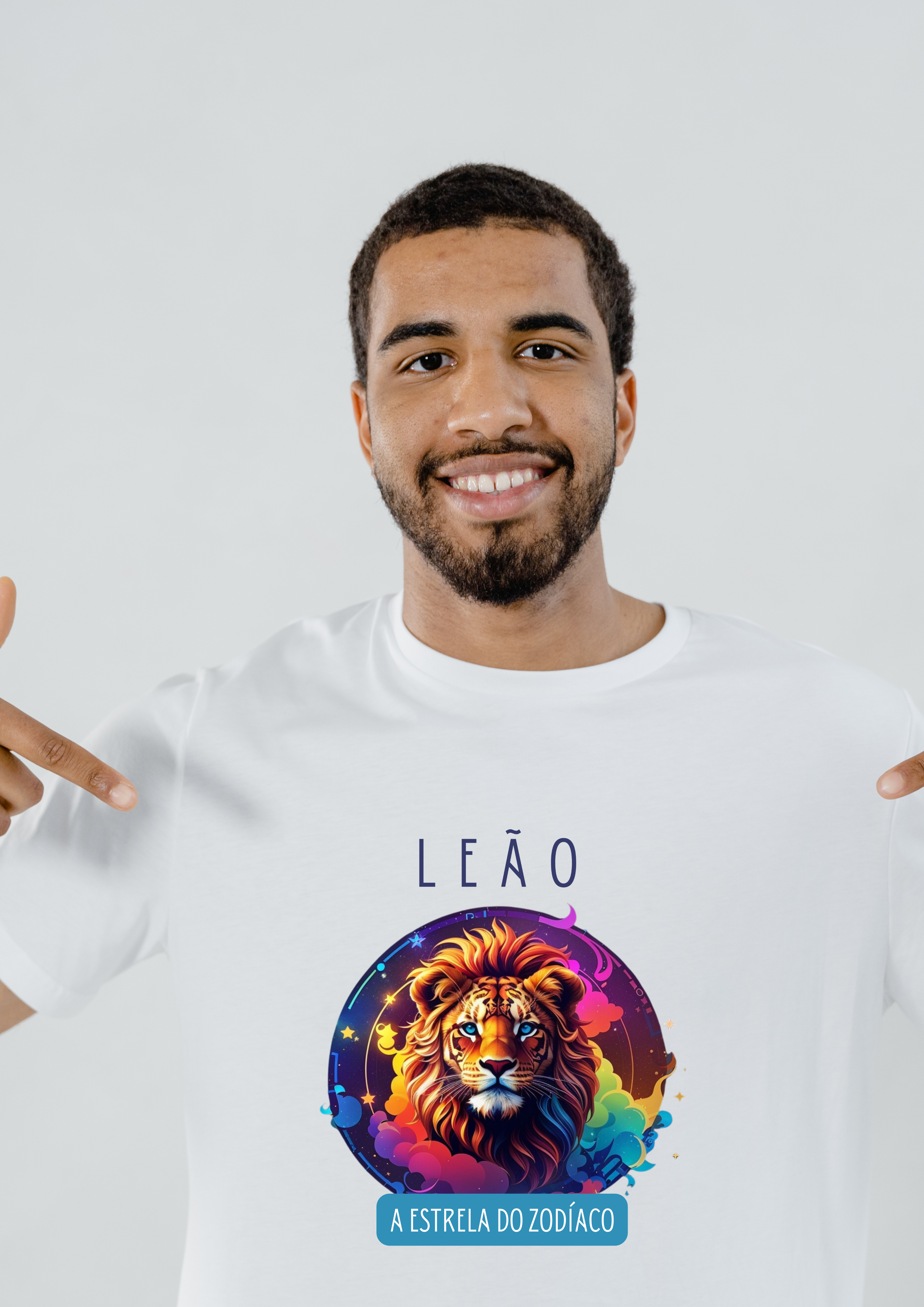 Nome do produto: Camiseta Leão a Estrela