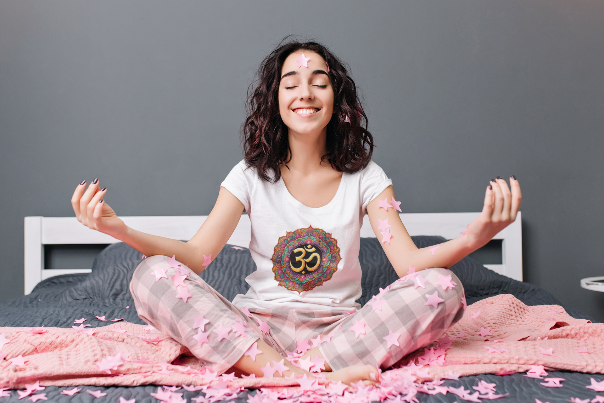 Nome do produto: Camiseta Mandala OM Cores - Baby Long