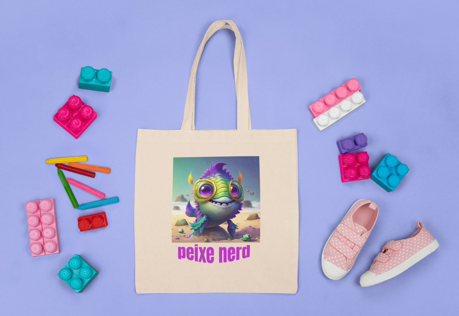 Nome do produto: Ecobag Peixe Nerd