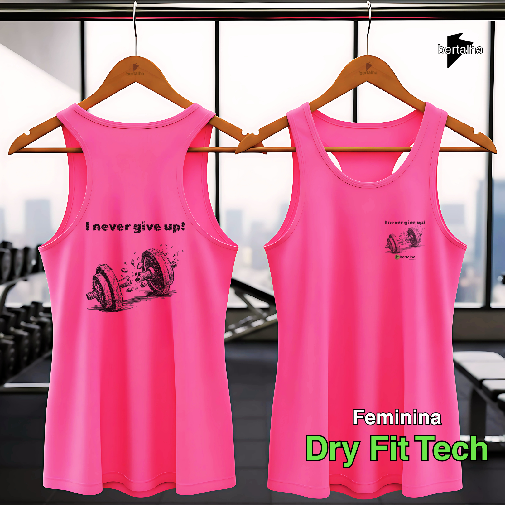 Dry Fit Tech || I Never Give Up || Feminina