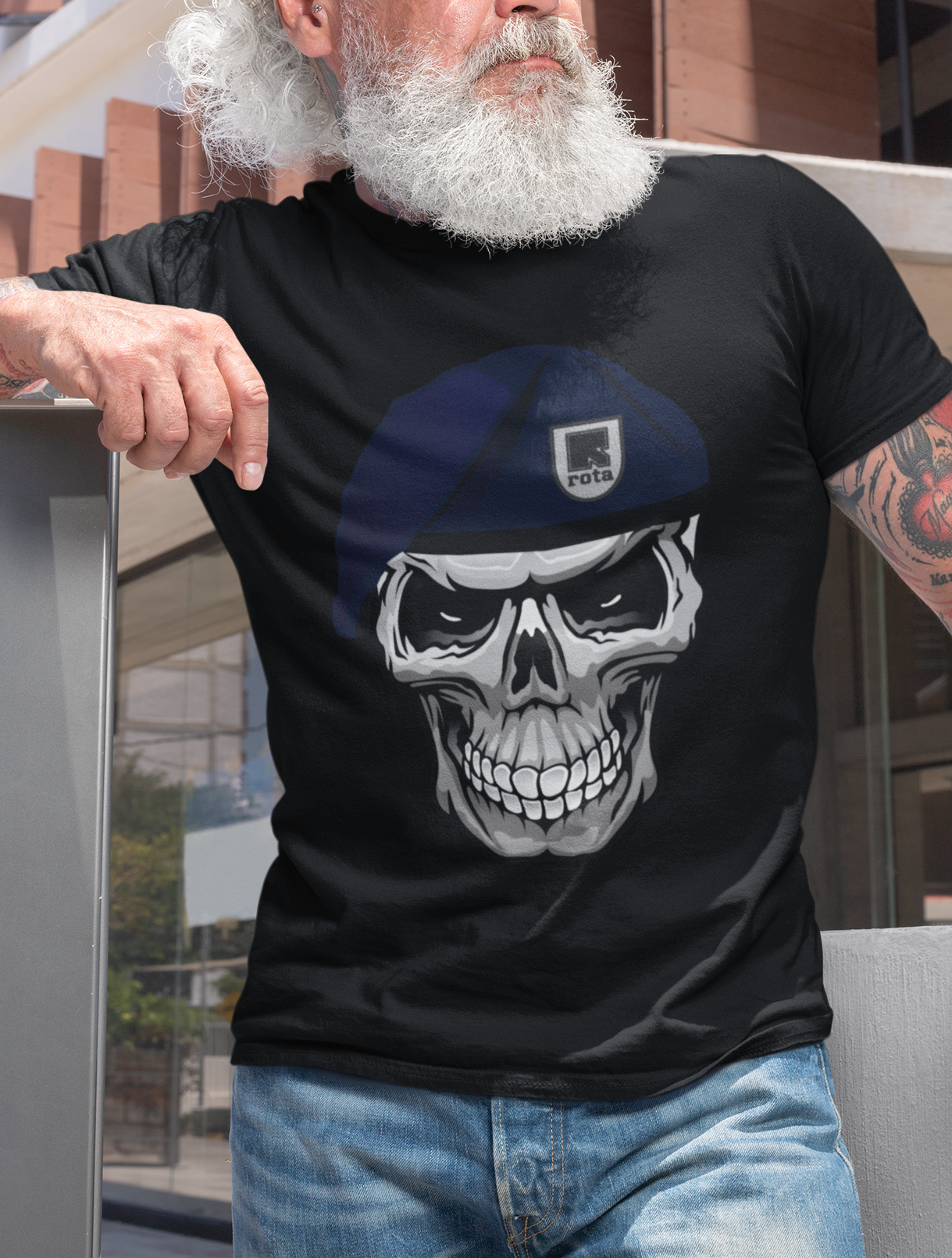 Nome do produto: Camiseta Caveira ROTA Brasão