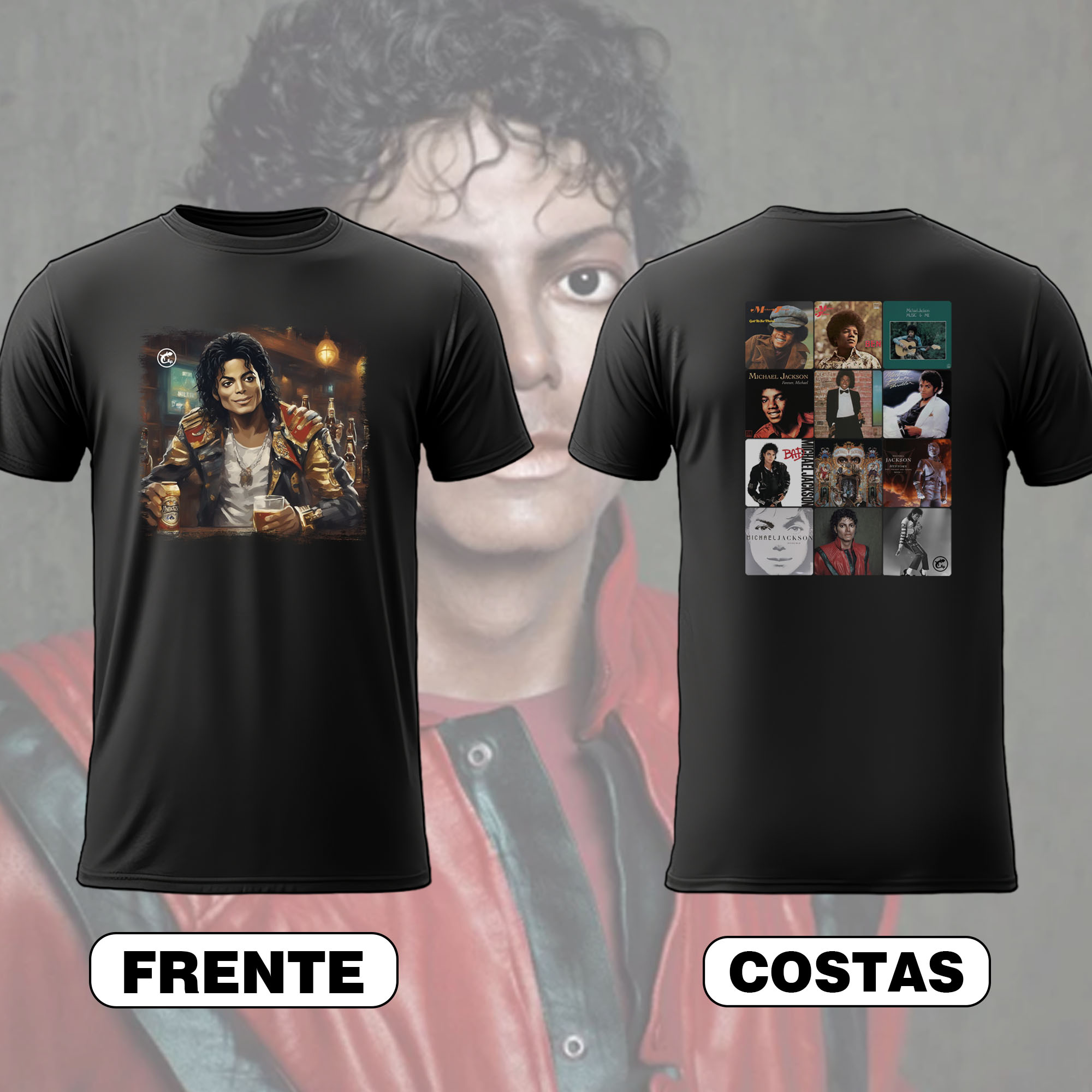 Camiseta Michael Jackson - Frente e Costas