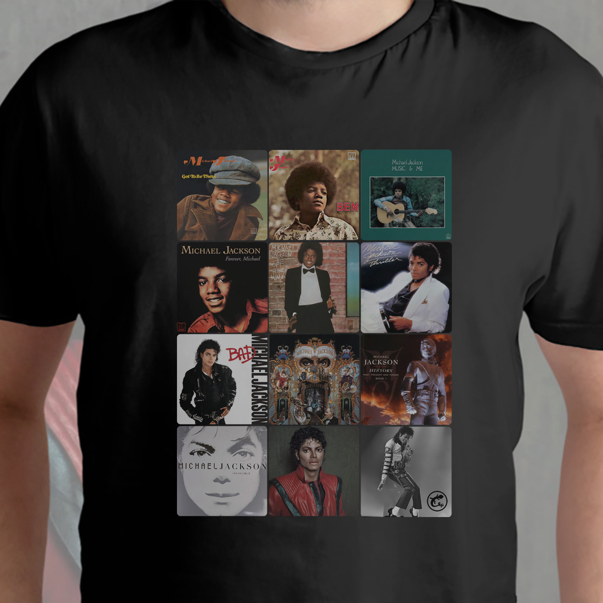 Camiseta Michael Jackson - Discografia