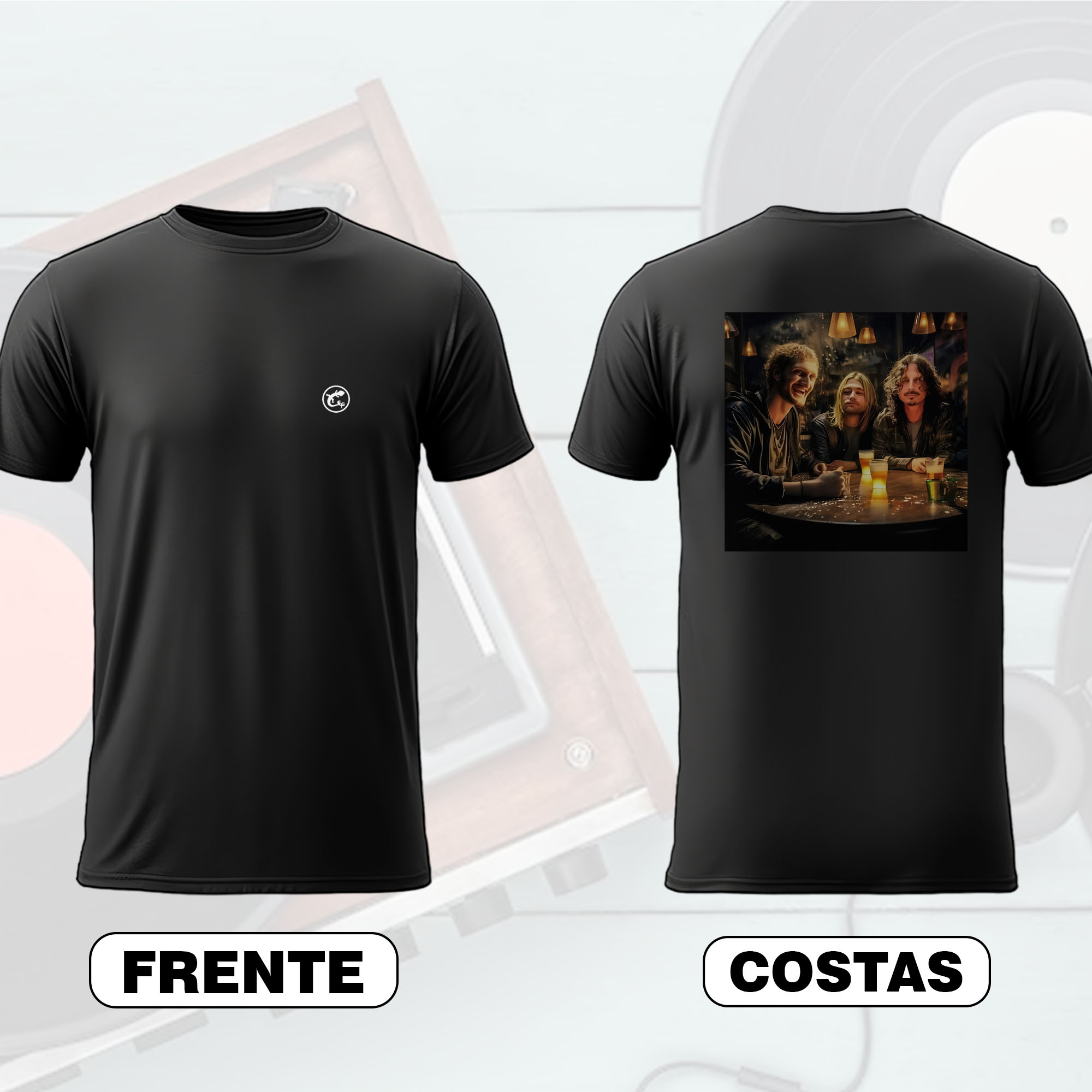 Camiseta Layne Staley - Kurt Cobain - Chris Cornell