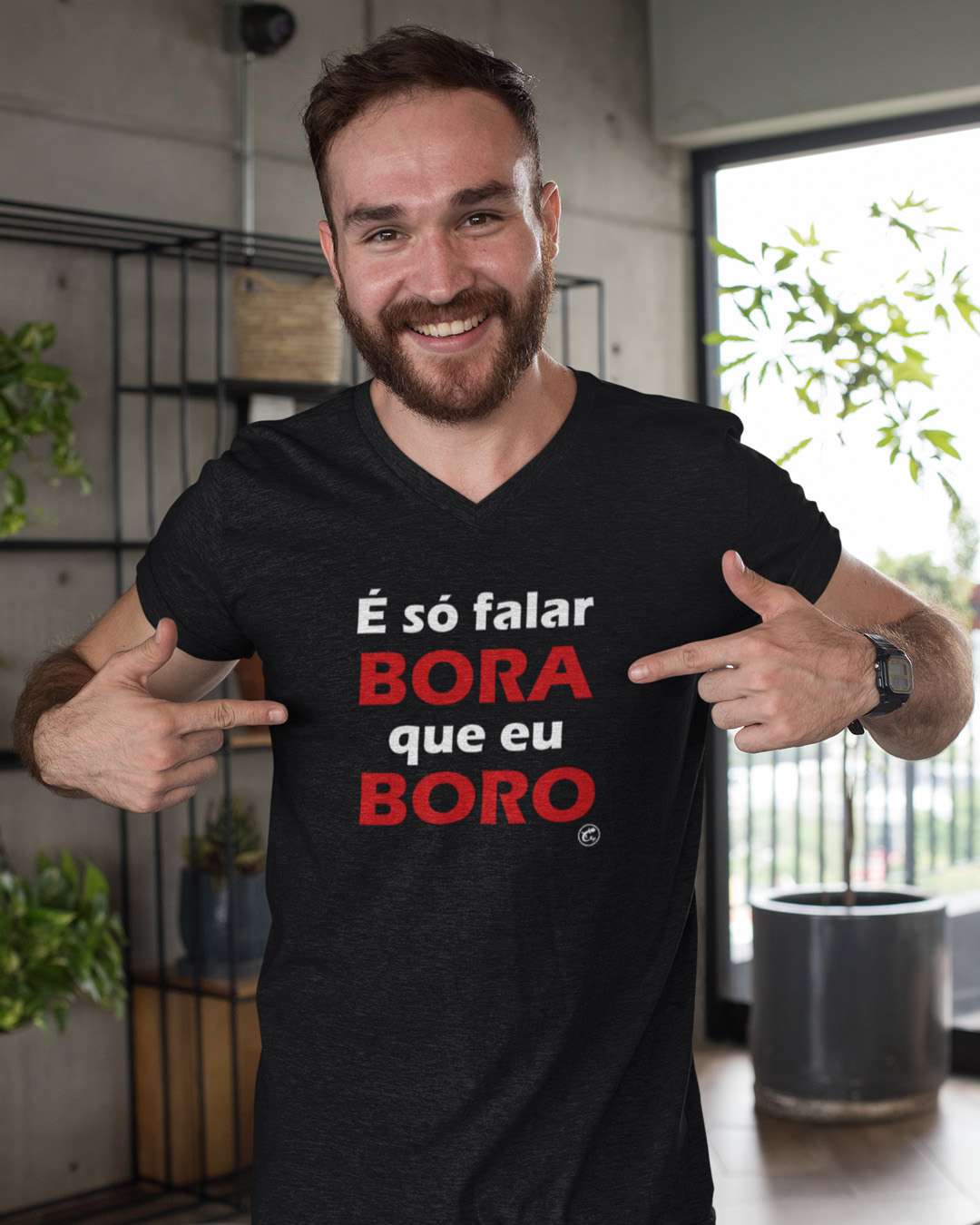 Camiseta de Boteco É só falar Bora que eu Boro