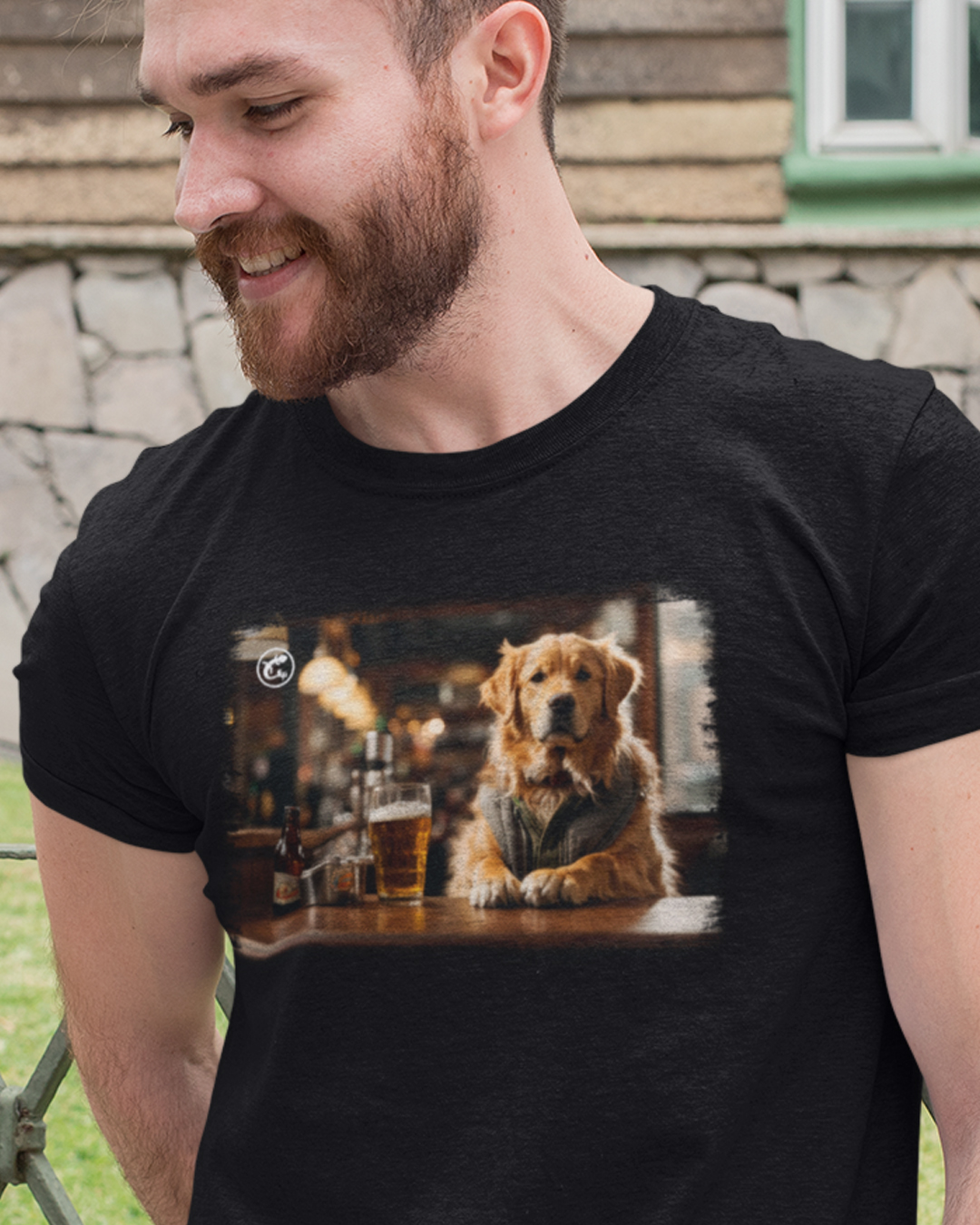 Nome do produto: Camiseta de Boteco Melhores Amigos do Homem - Golden Retriever