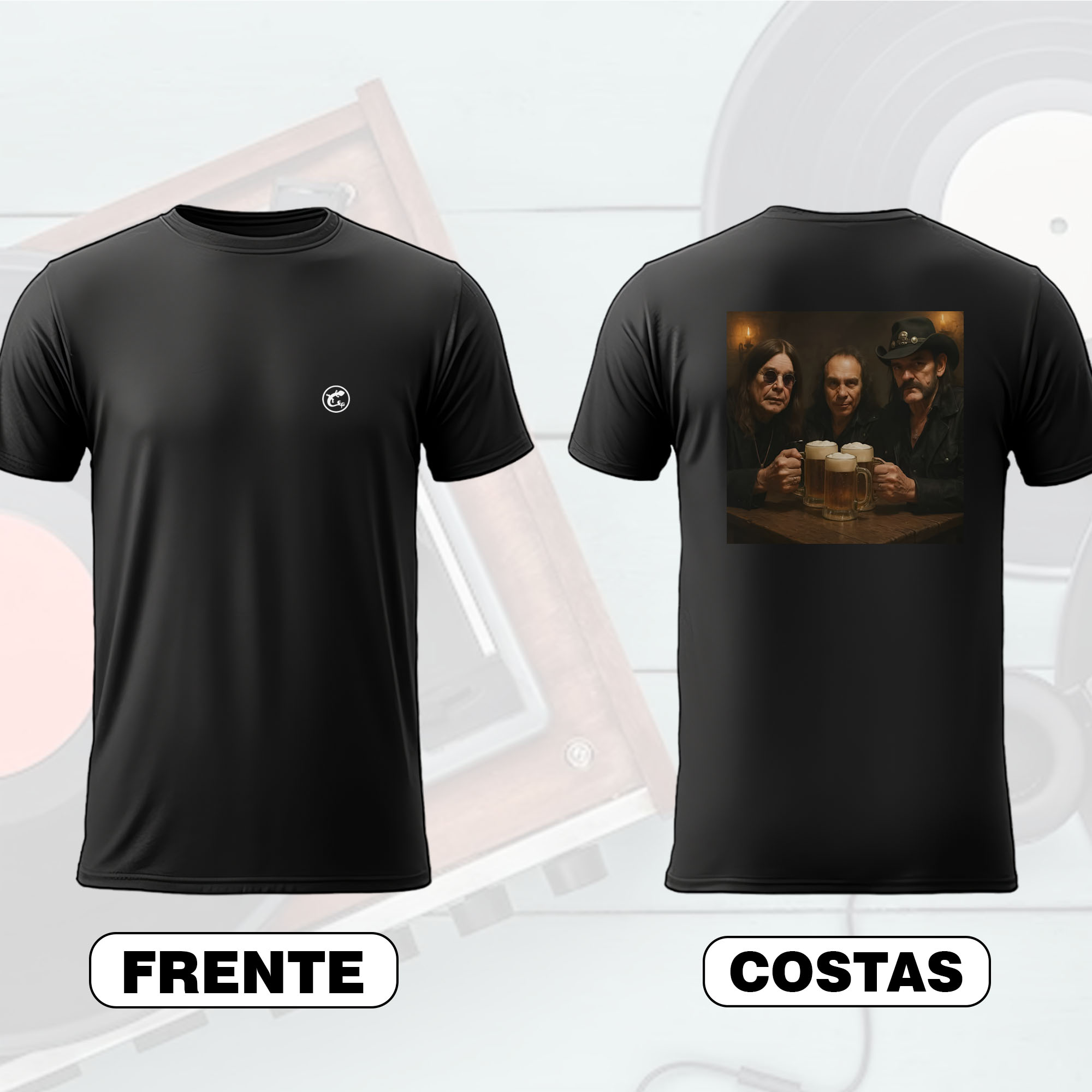 Camiseta Ozzy Osbourne - Ronnie James - Lemmy Kilmister