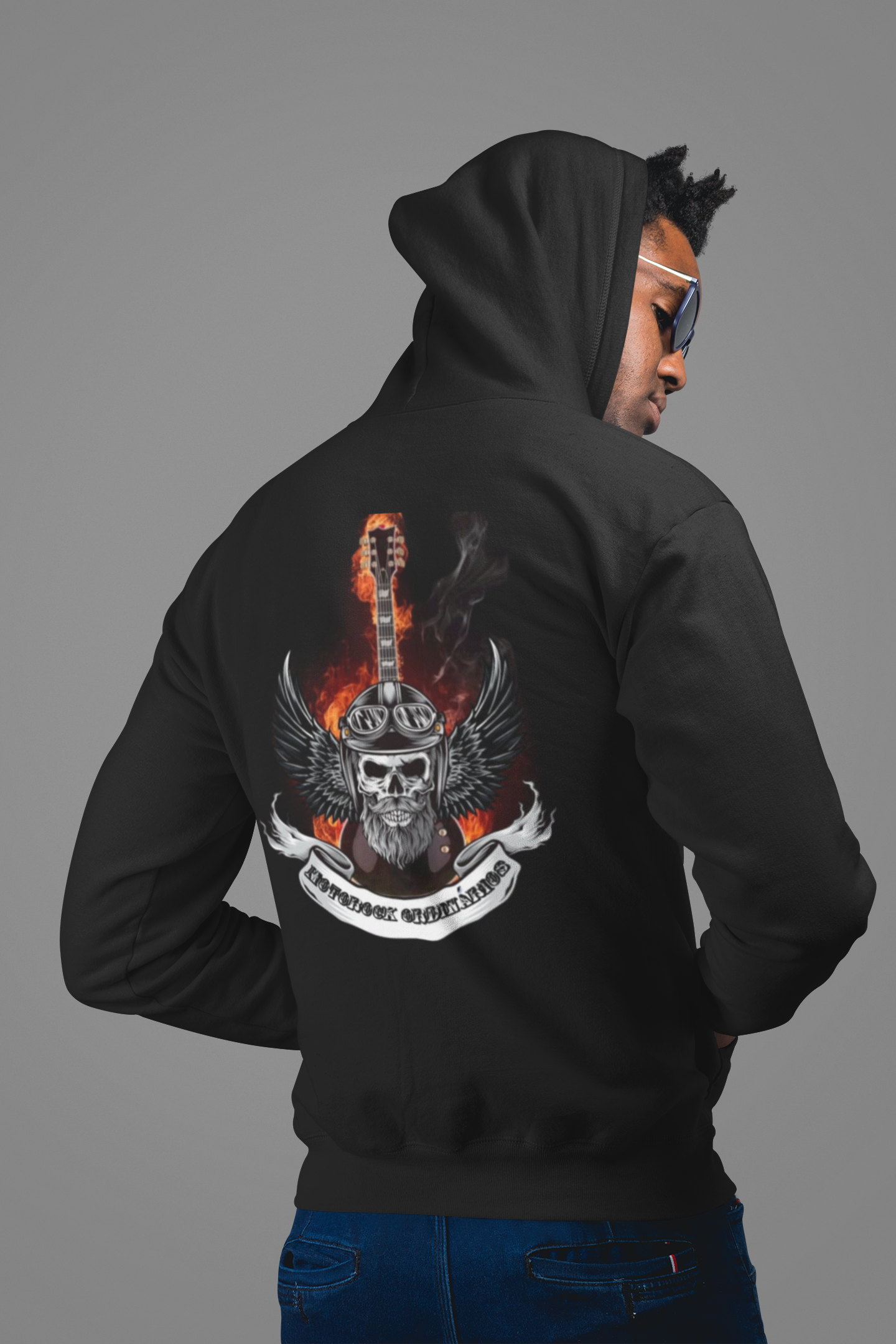 Nome do produto: MOLETOM com ZIPER logo MOTOROCK