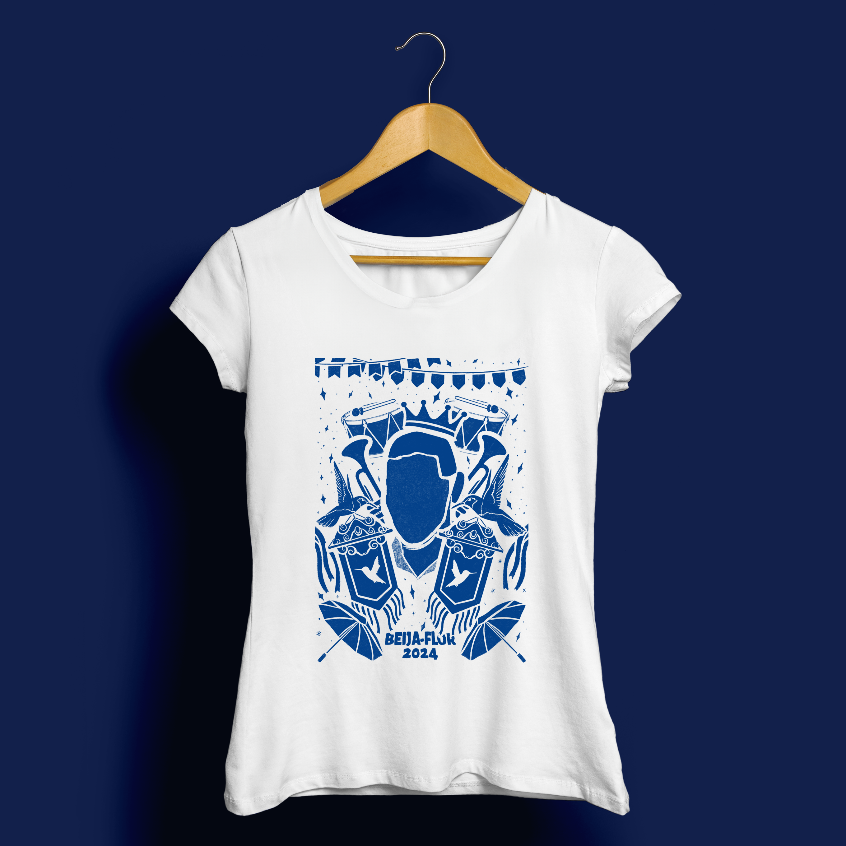 Nome do produto: Beija-Flor 2024: Camiseta Arte Azul