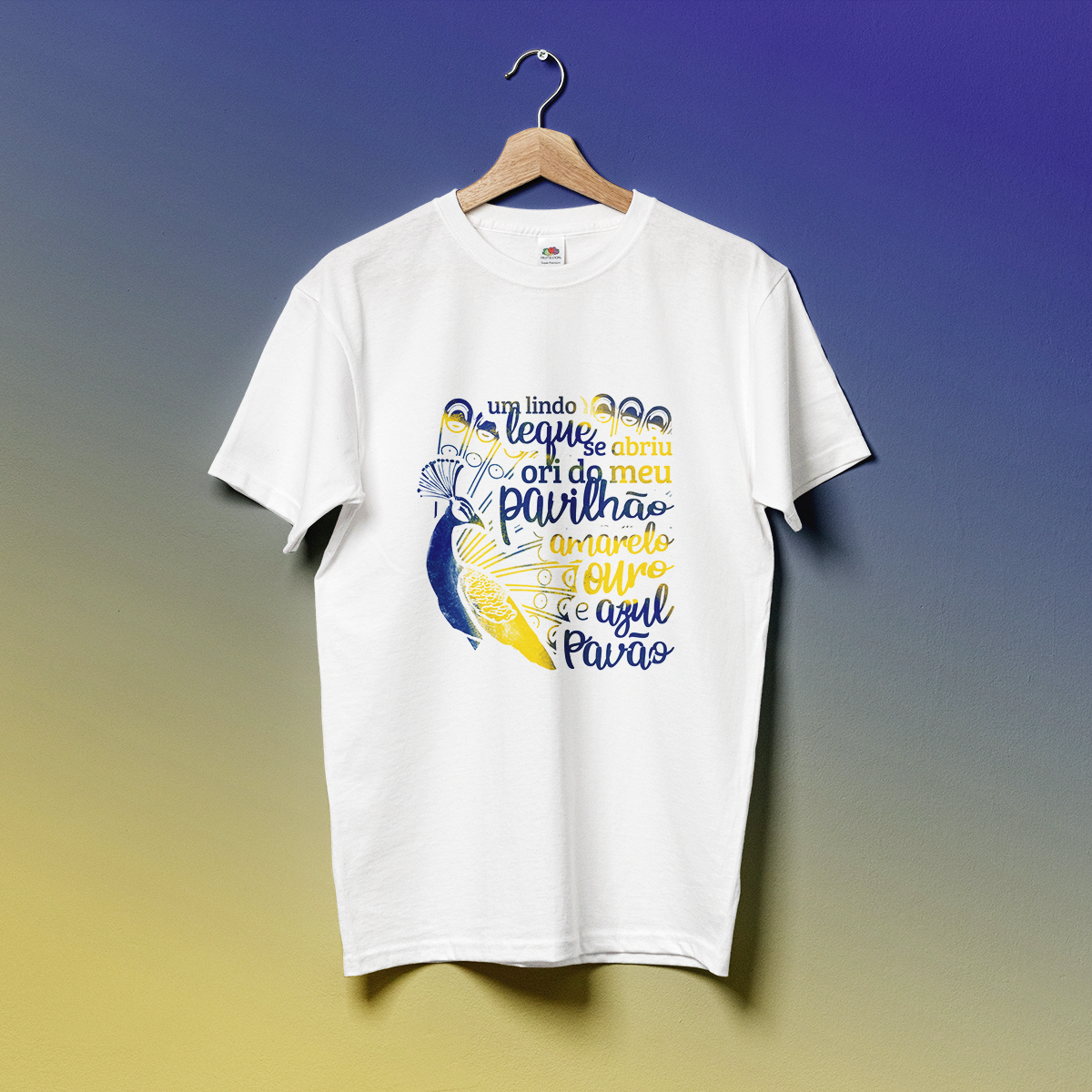 Nome do produto: Unidos da Tijuca 2025: Amarelo ouro e azul pavão