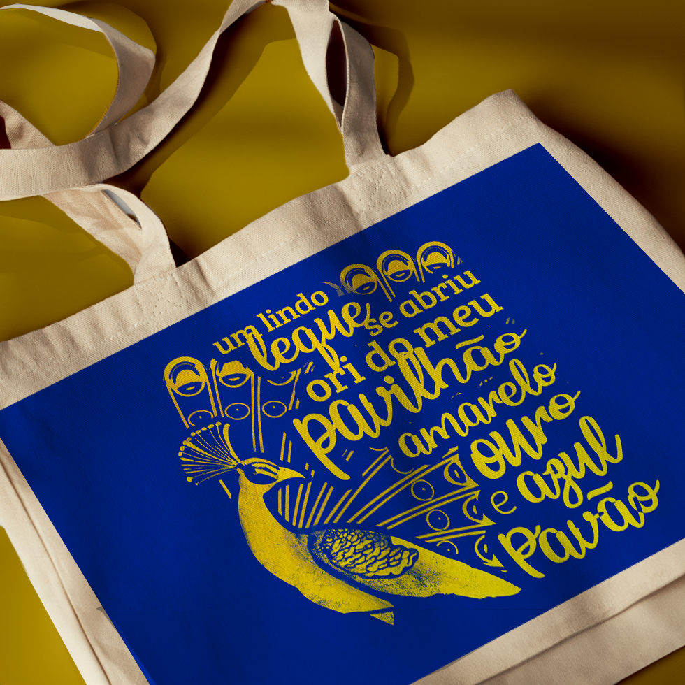 Nome do produto: Unidos da Tijuca 2025: Amarelo ouro e azul pavão