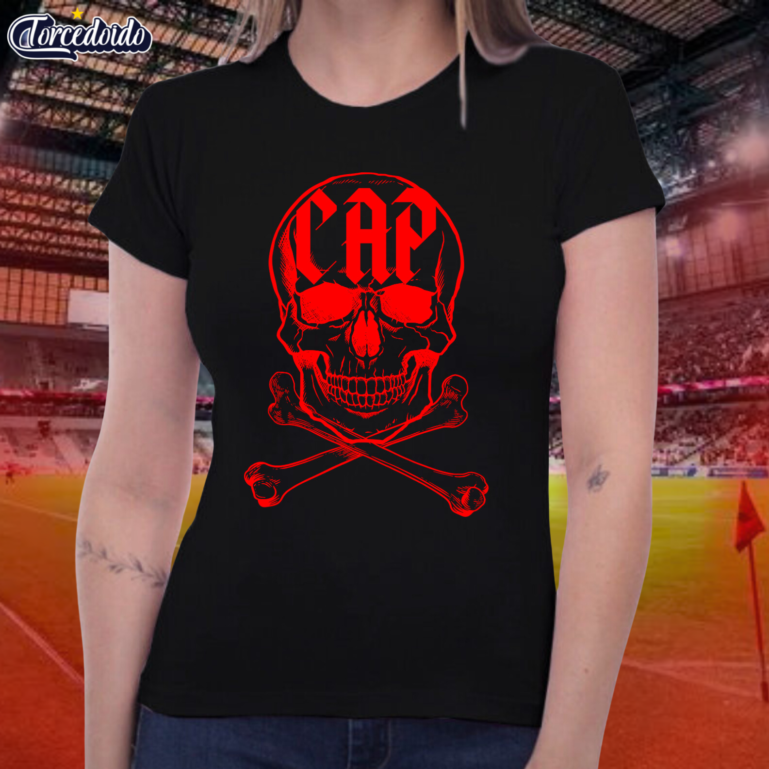 Nome do produto: Camiseta Baby Look Skull - Athletico