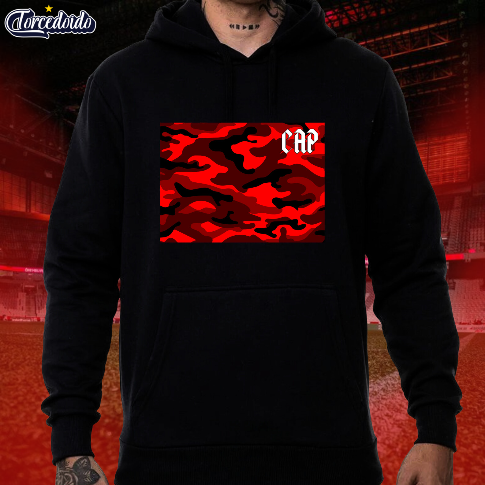 Nome do produto: Moletom Canguru Camuflado CAP - Athletico