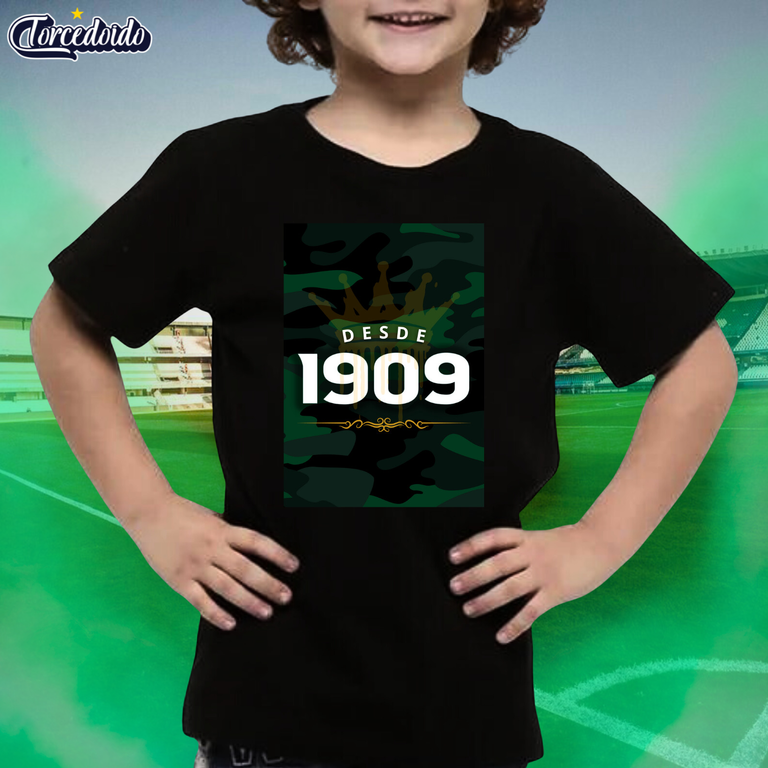 Nome do produto: Camiseta Infantil Camuflado 1909 - Coritiba