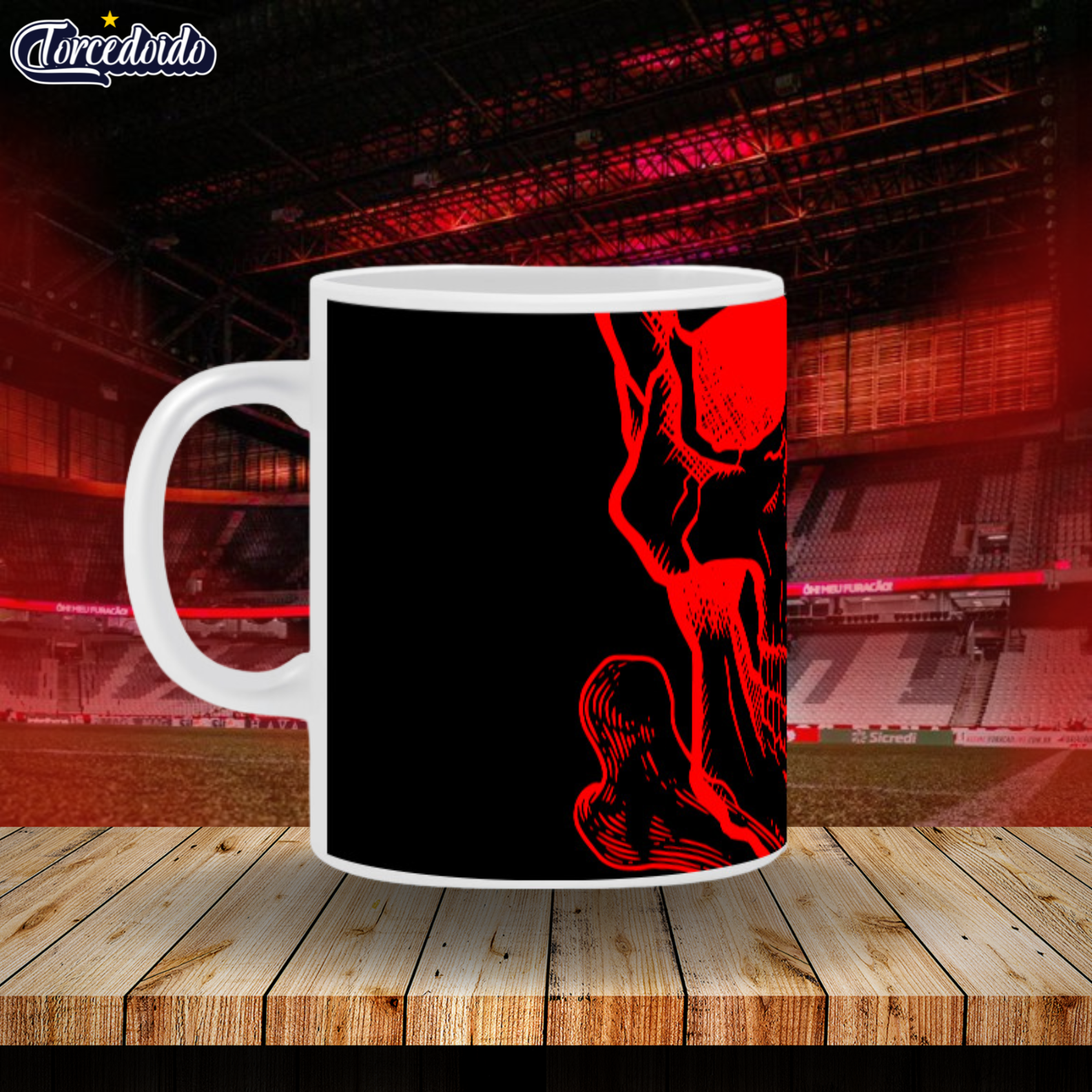 Nome do produto: Caneca Cerâmica Skull - Athletico