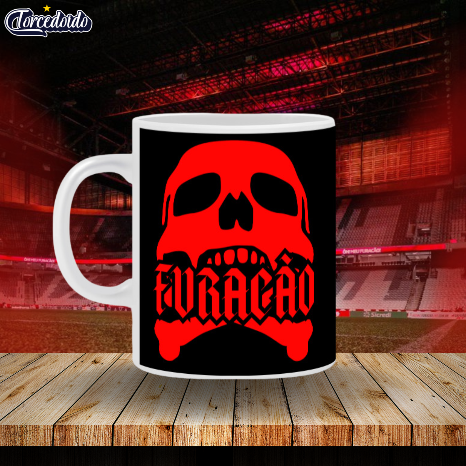 Nome do produto: Caneca Cerâmica Caveira - Athletico