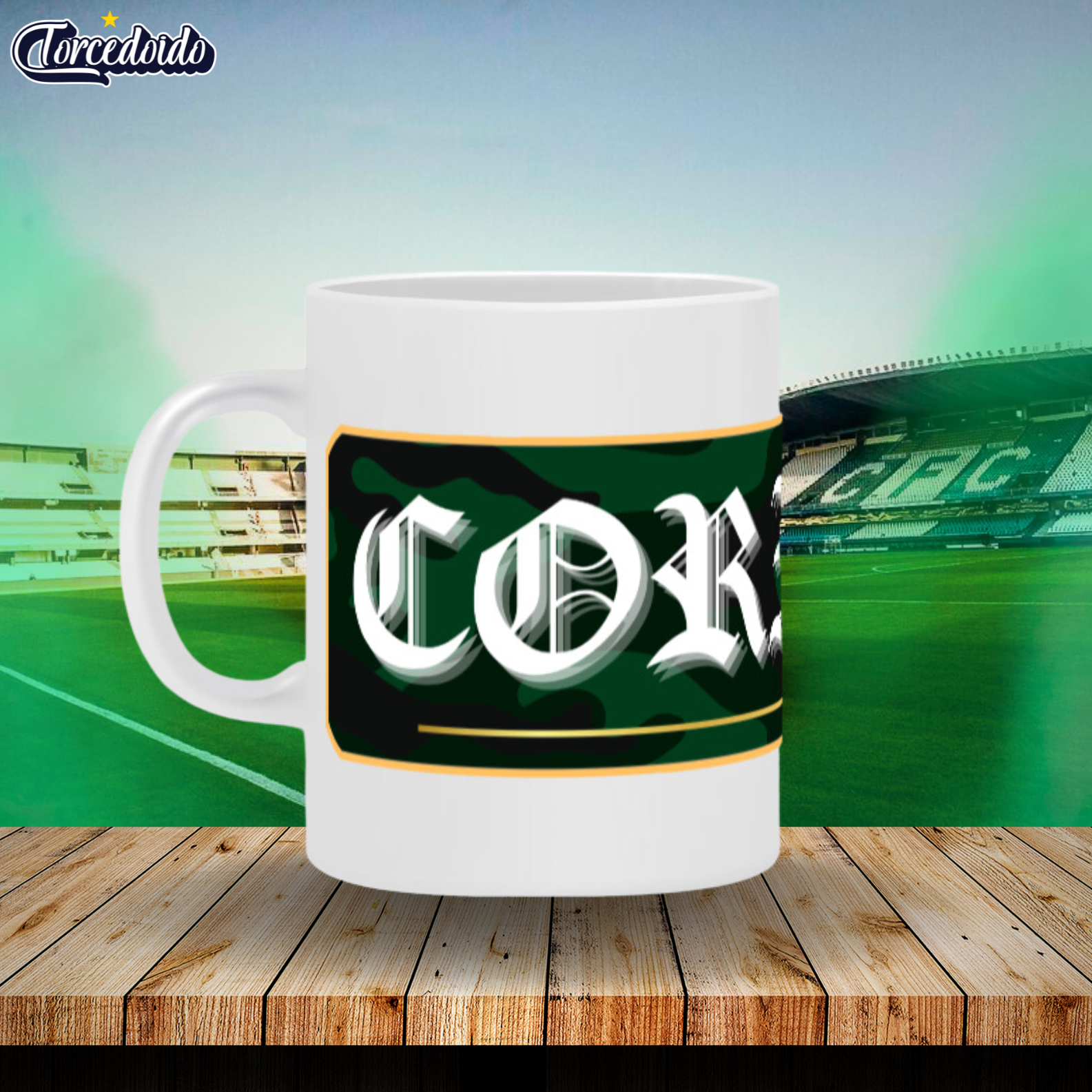 Nome do produto: Caneca Cerâmica Font - Coritiba