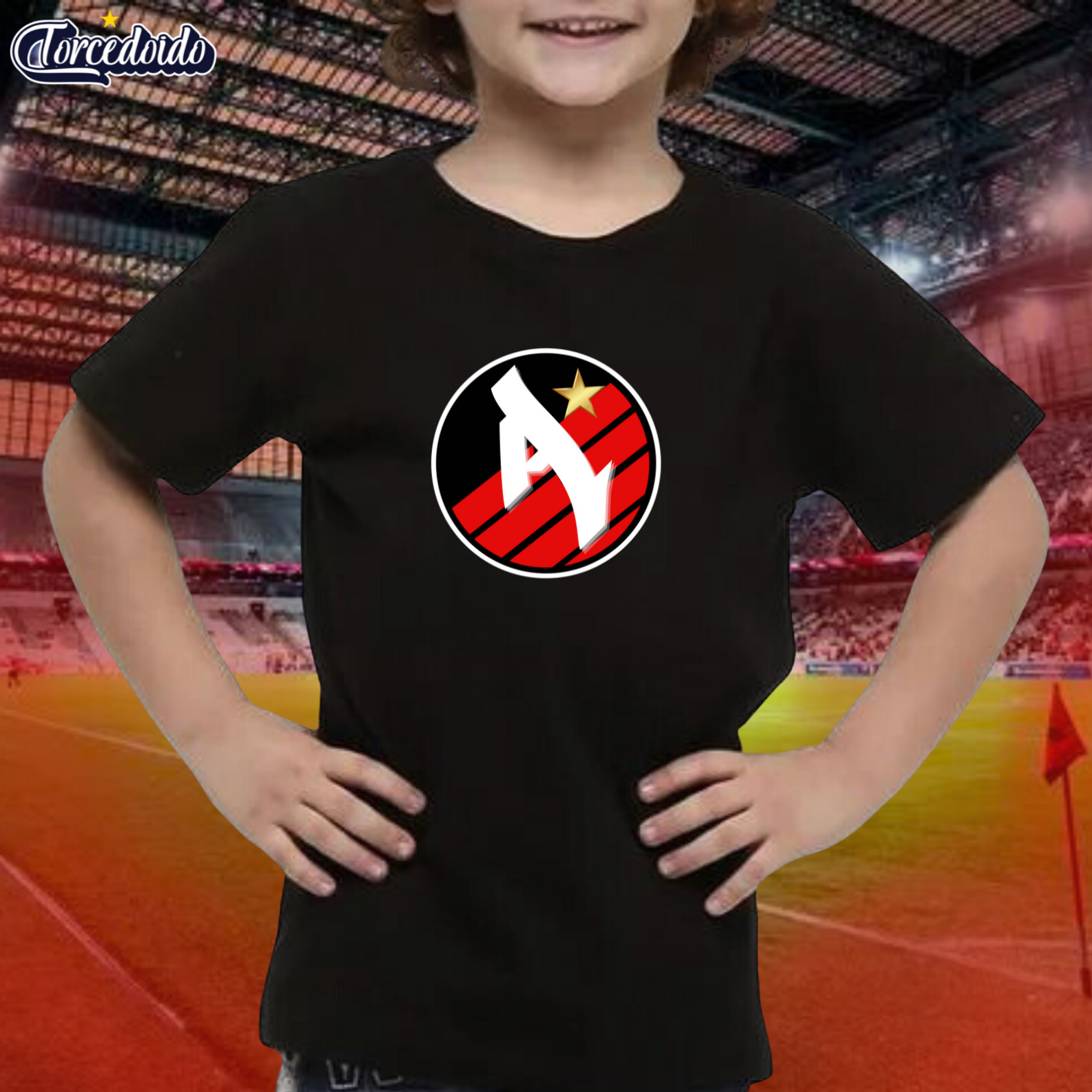 Nome do produto: Camiseta Infantil Letra - Athletico