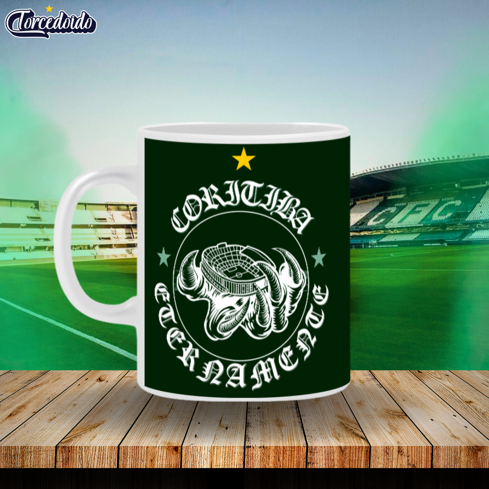 Nome do produto: Caneca Cerâmica Eternamente - Coritiba