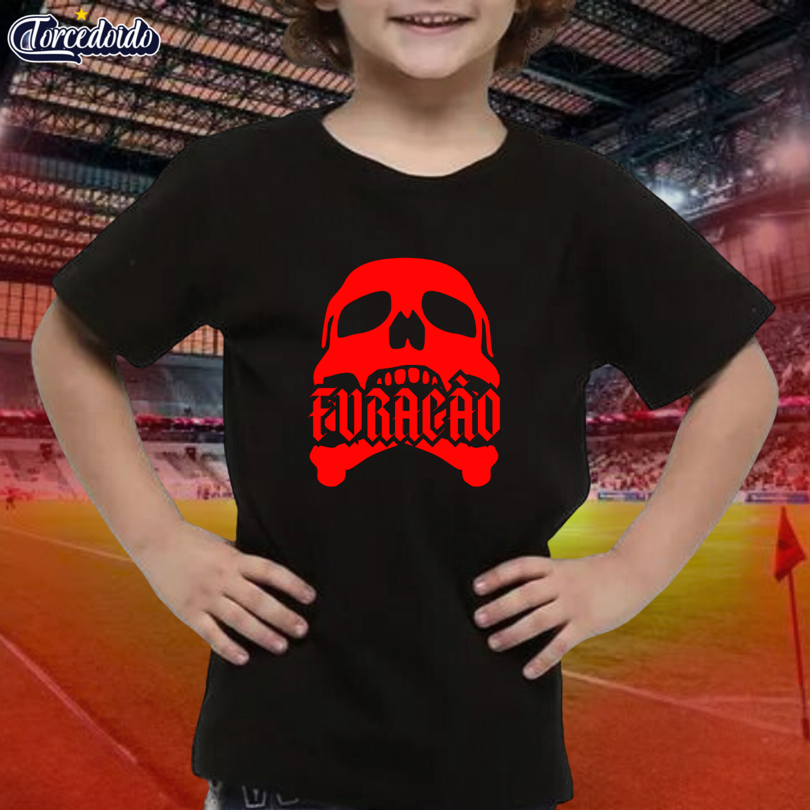 Nome do produto: Camiseta Infantil Caveira - Athletico