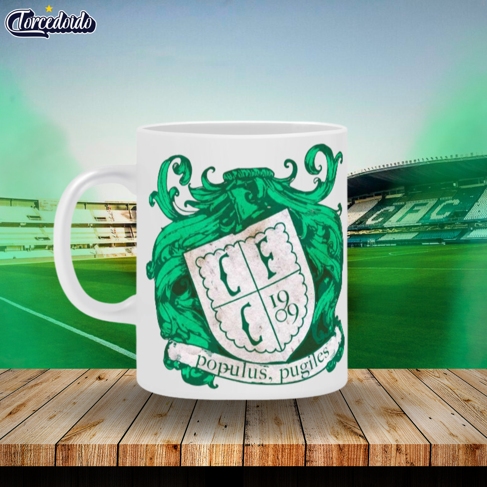 Nome do produto: Caneca Cerâmica Medieval - Coritiba