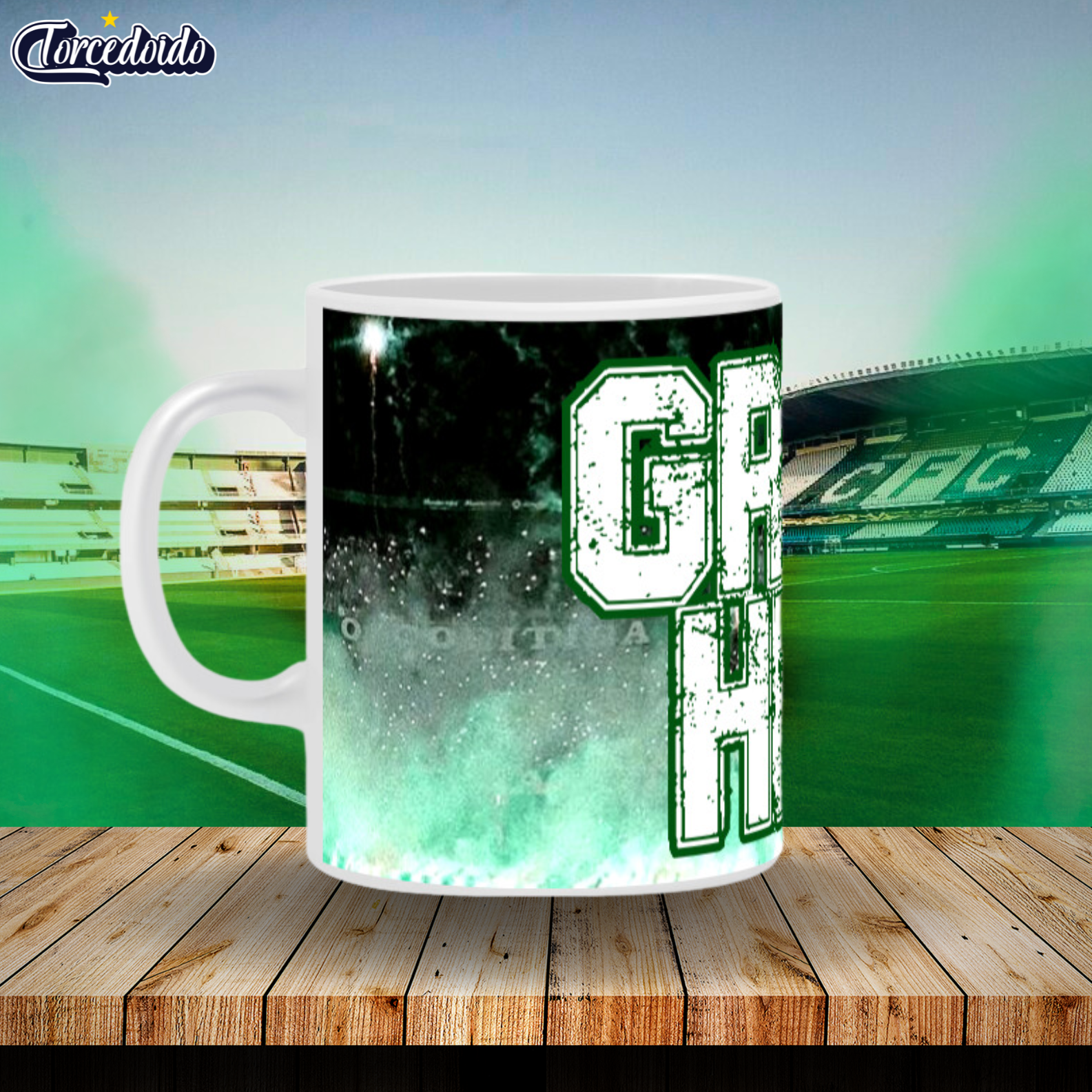 Nome do produto: Caneca Cerâmica Green Hell - Coritiba