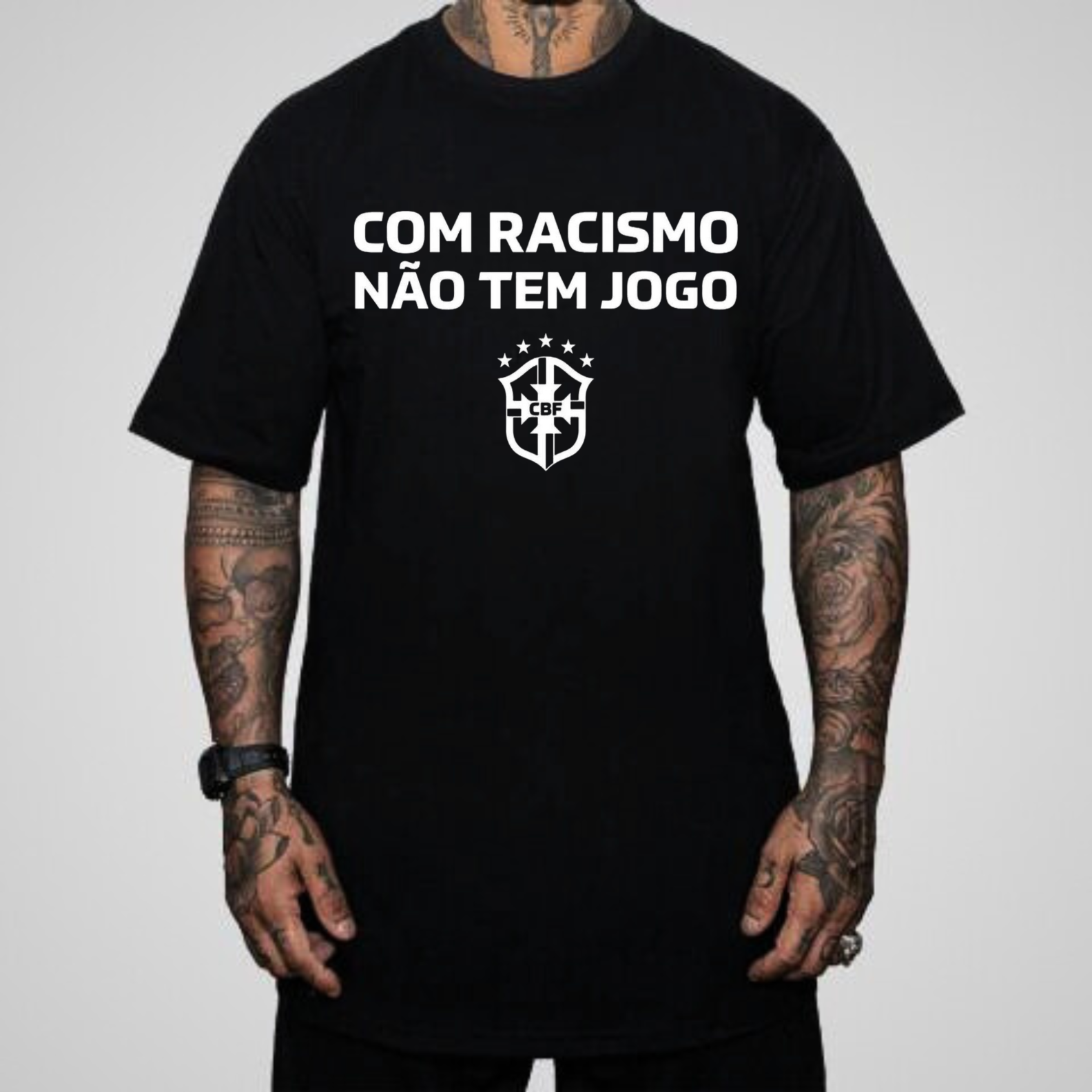 Nome do produto: Camiseta Especial Anti-Racismo Mod. 1 - CBF