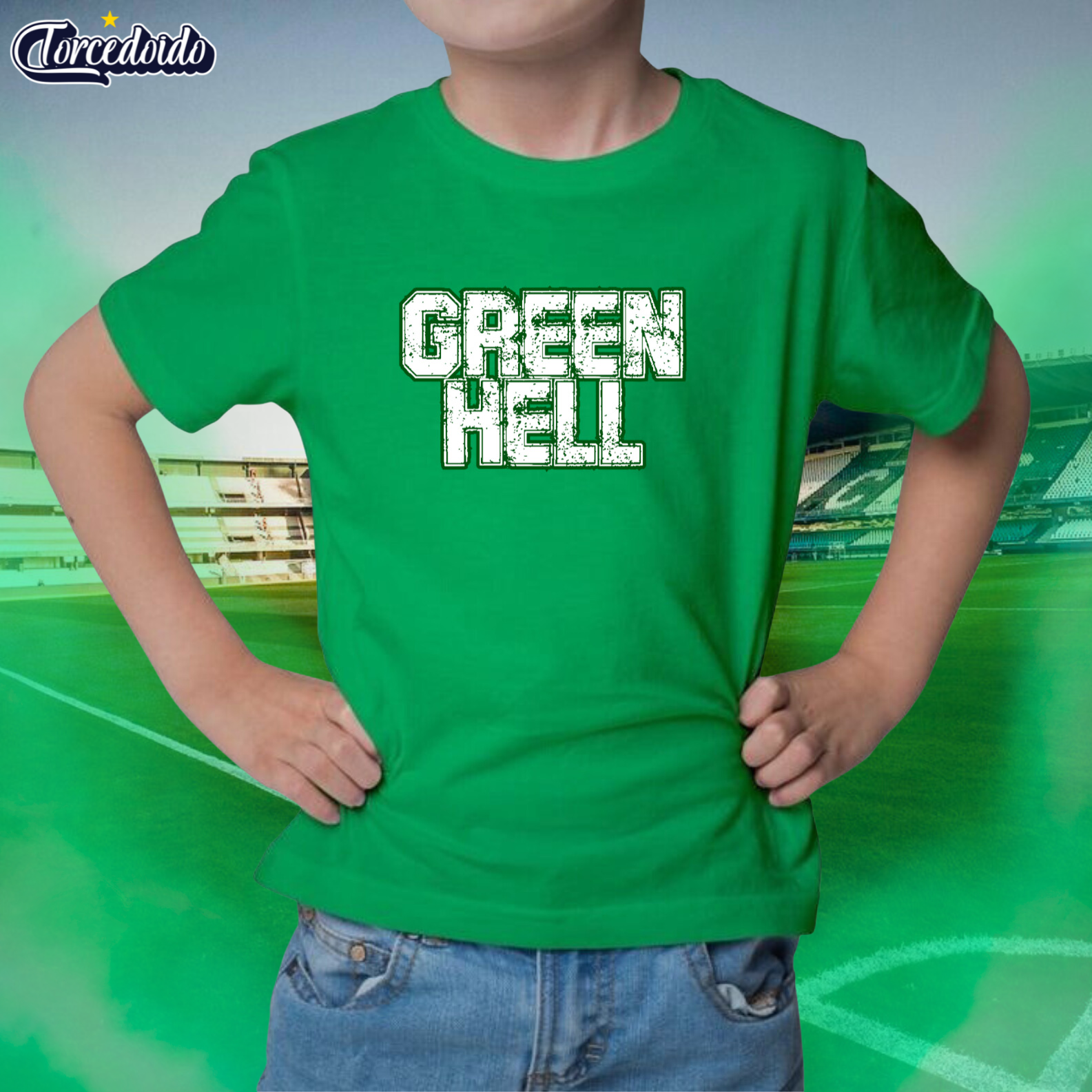 Nome do produto: Camiseta Infantil Green Hell - Coritiba