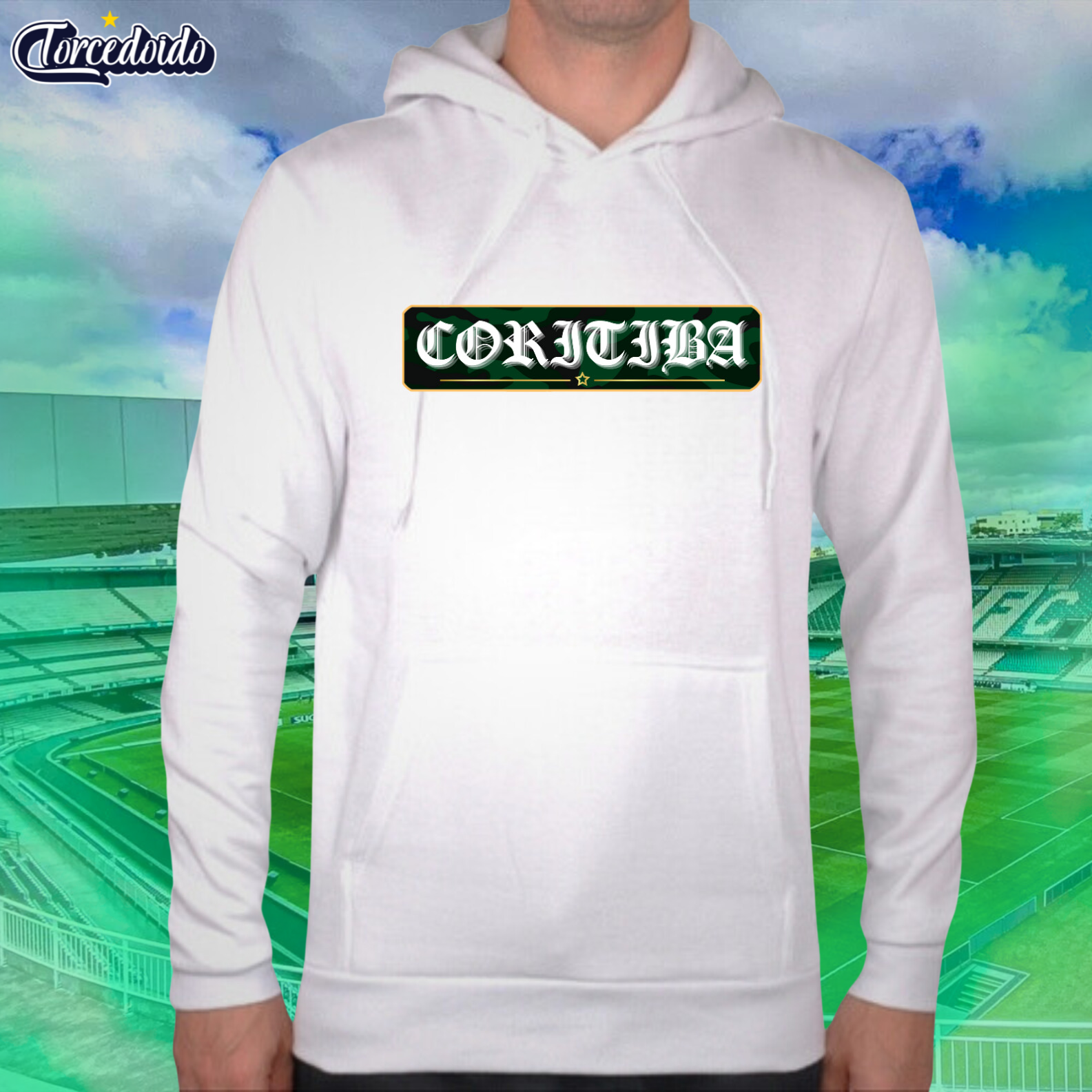 Nome do produto: Moletom Canguru Font - Coritiba