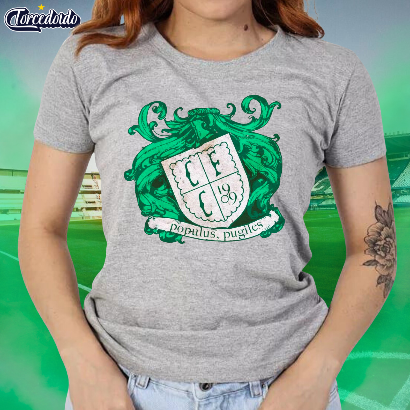 Nome do produto: Camiseta Baby Look Escudo Medieval - Coritiba