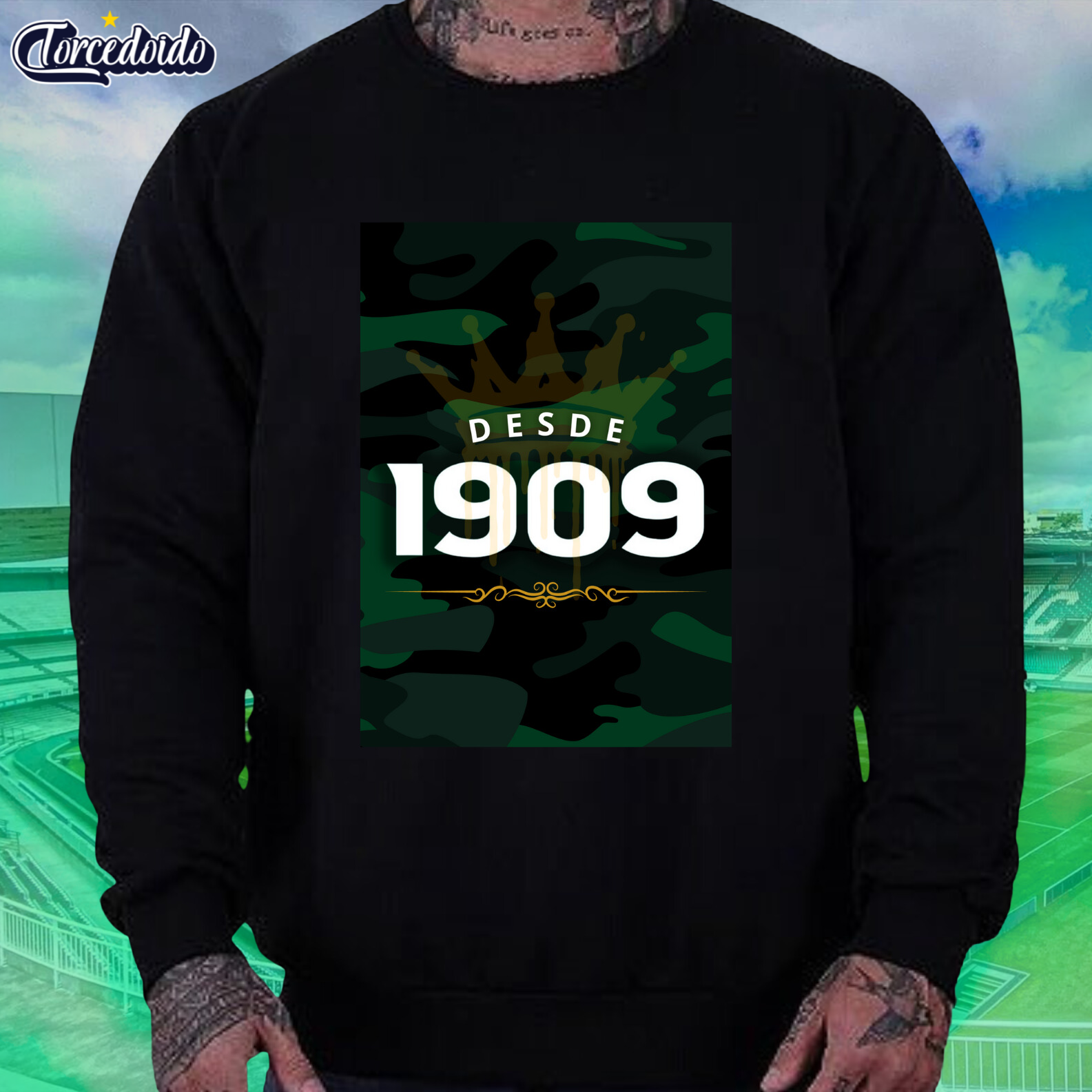 Nome do produto: Moletom Careca Camuflado 1909 - Coritiba