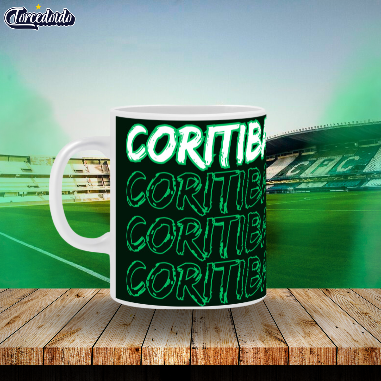 Nome do produto: Caneca Cerâmica 3X - Coritiba