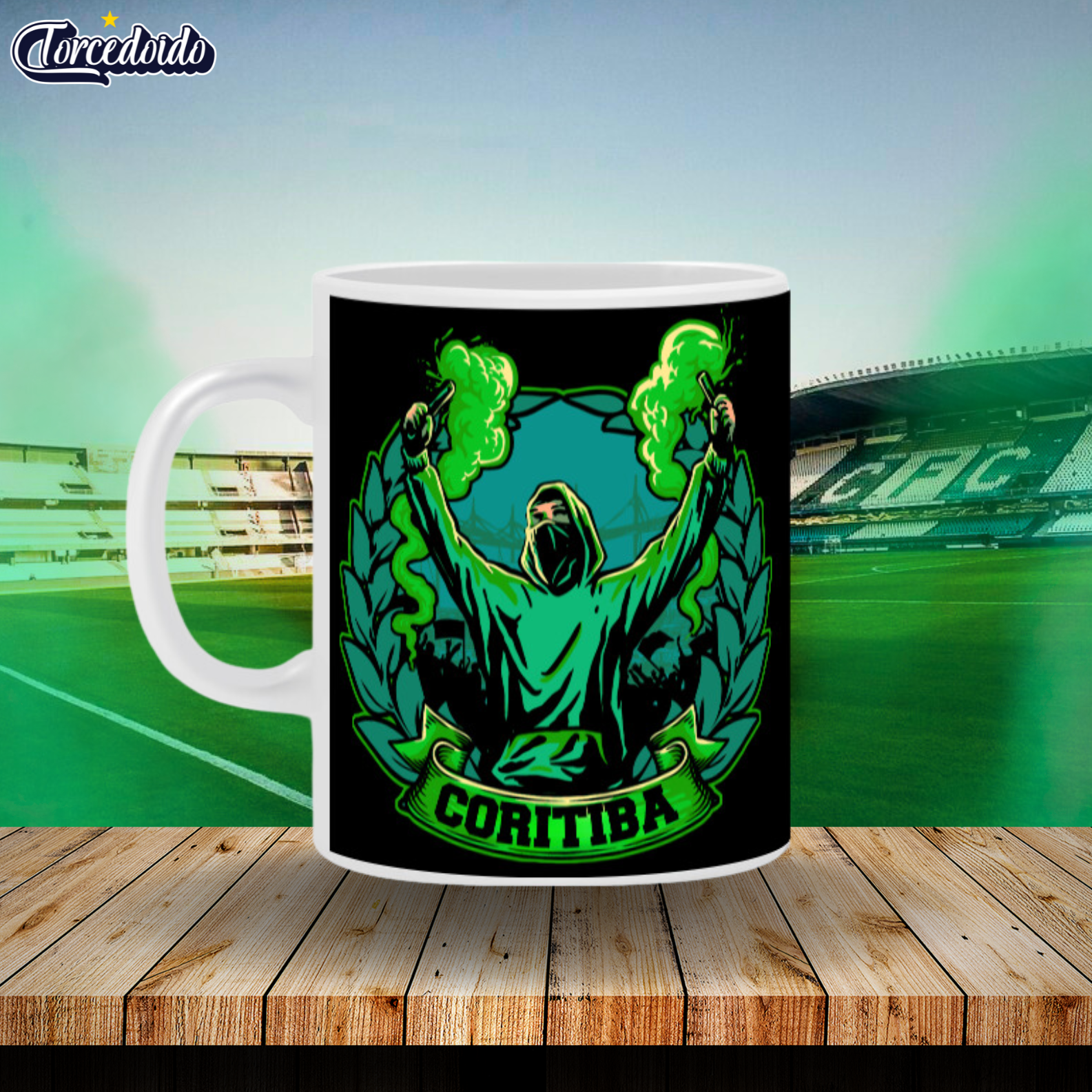 Nome do produto: Caneca Cerâmica Smoke - Coritiba
