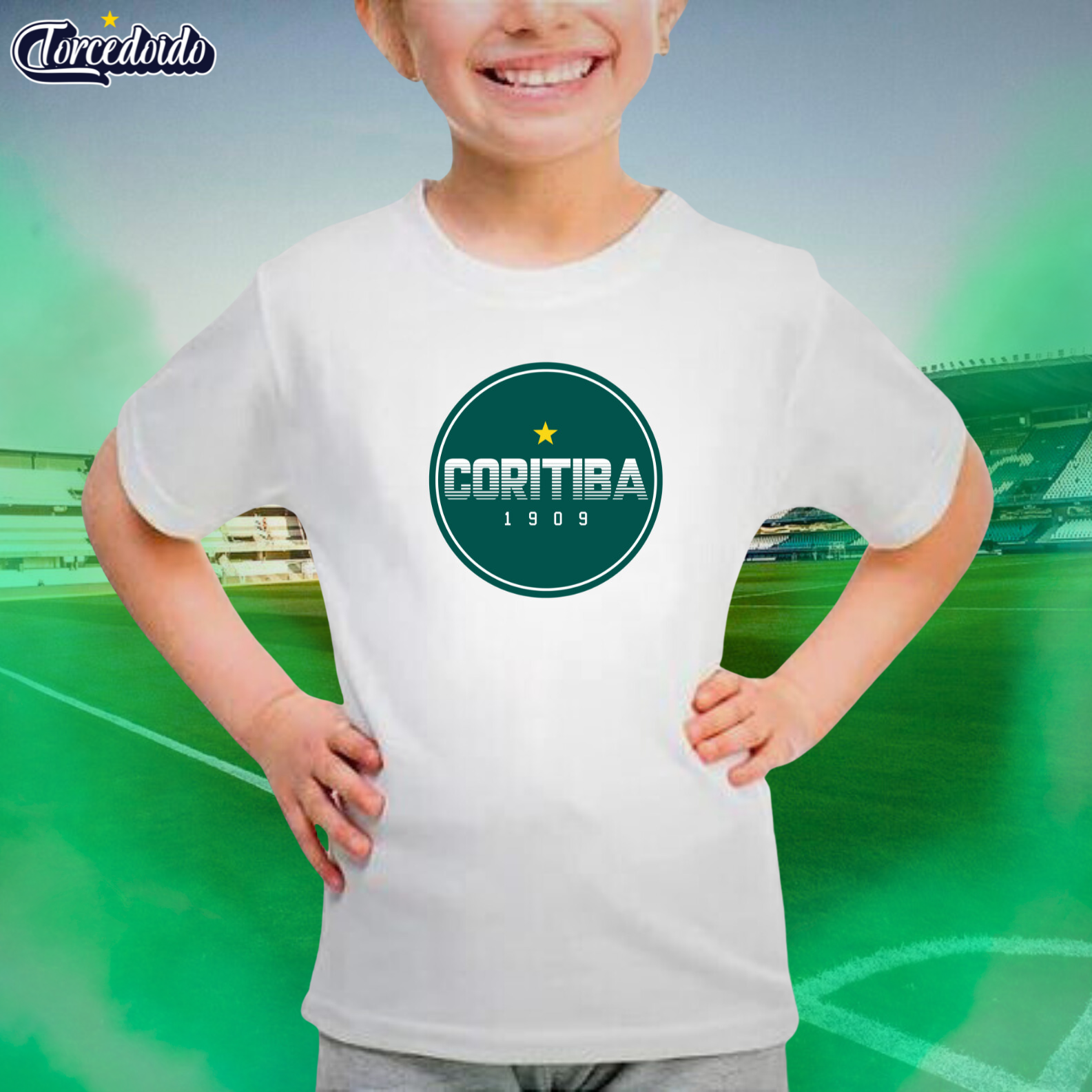 Nome do produto: Camiseta Infantil Logo - Coritiba