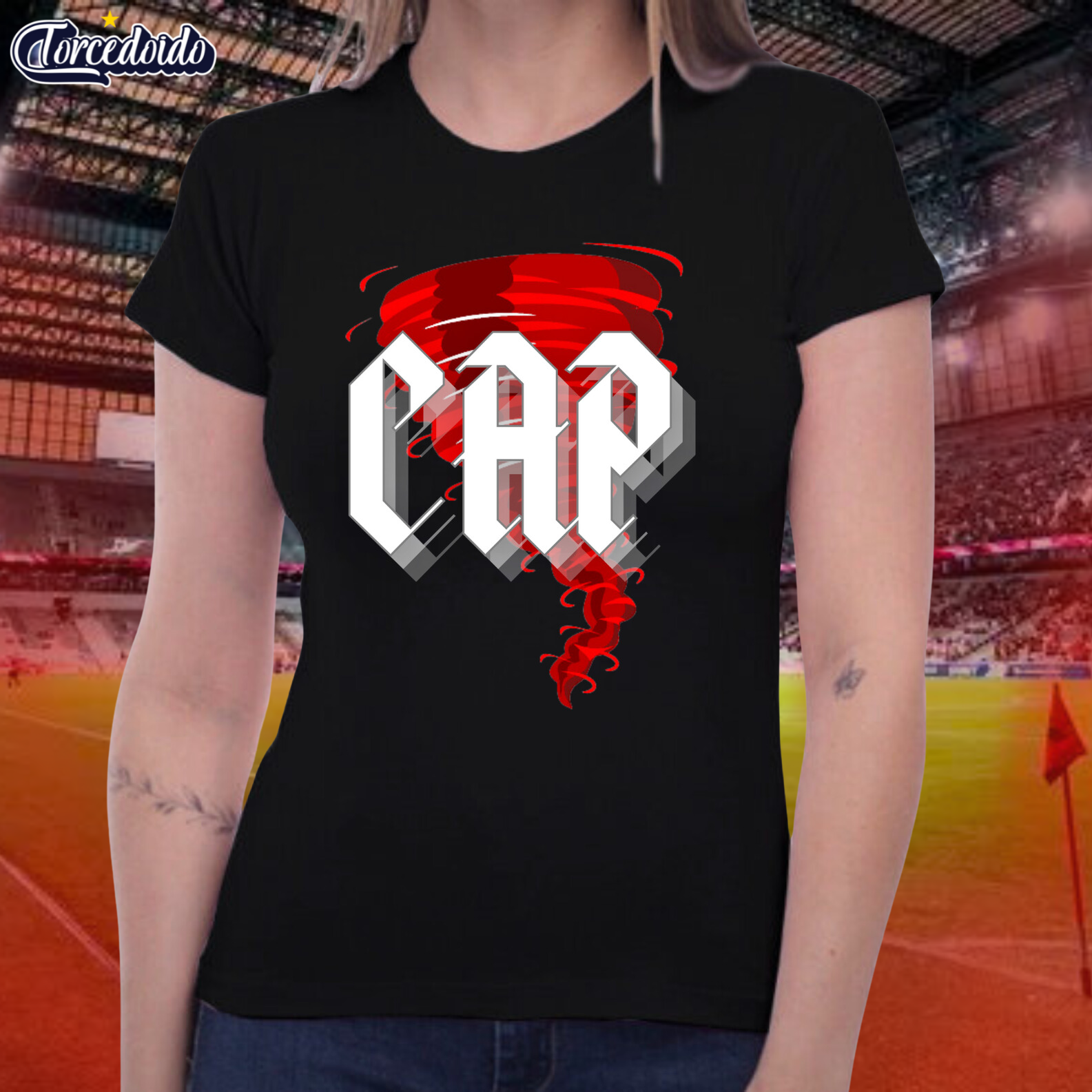 Nome do produto: Camiseta Baby Look Furacão CAP - Athletico