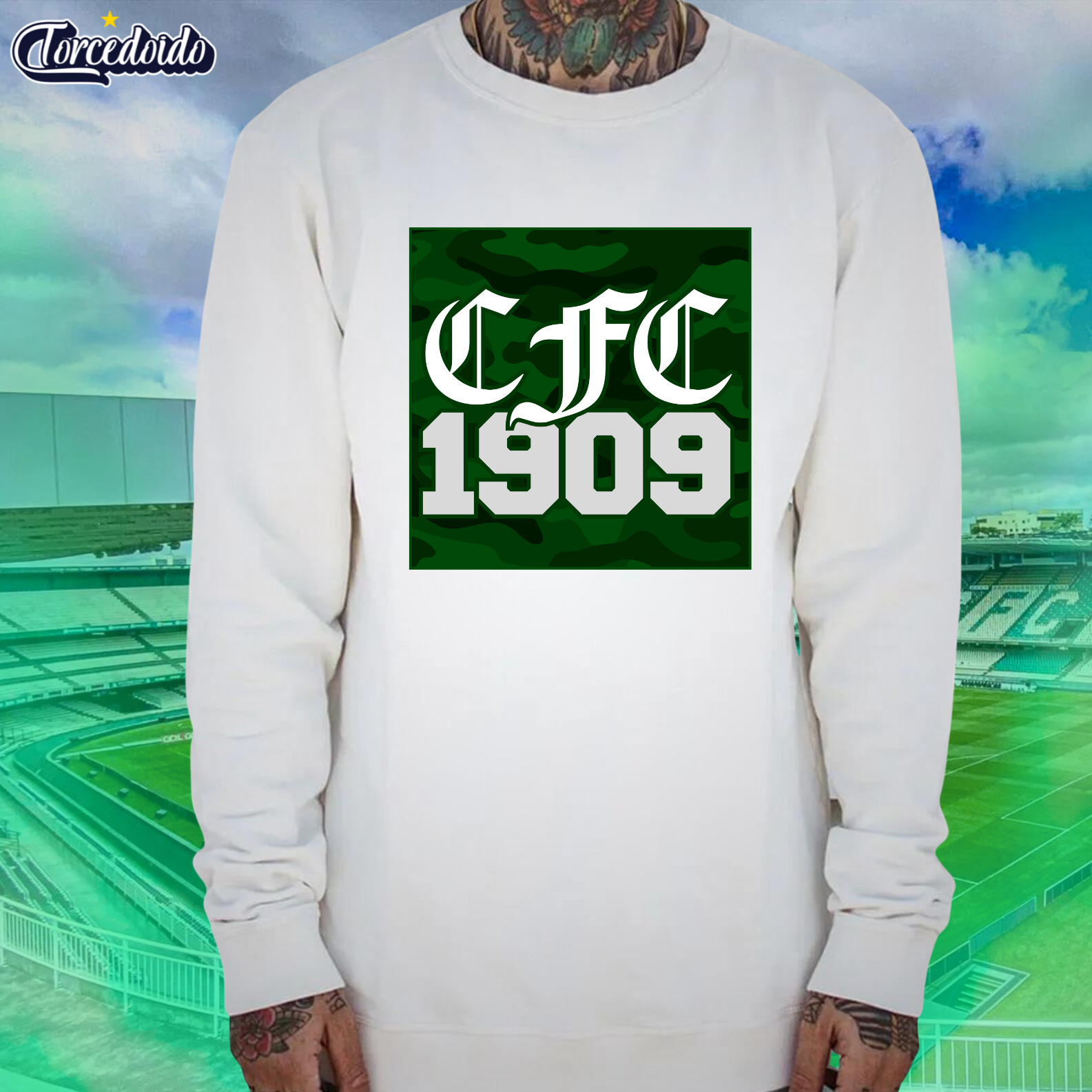 Nome do produto: Moletom Careca Camuflado 1909 - Coritiba