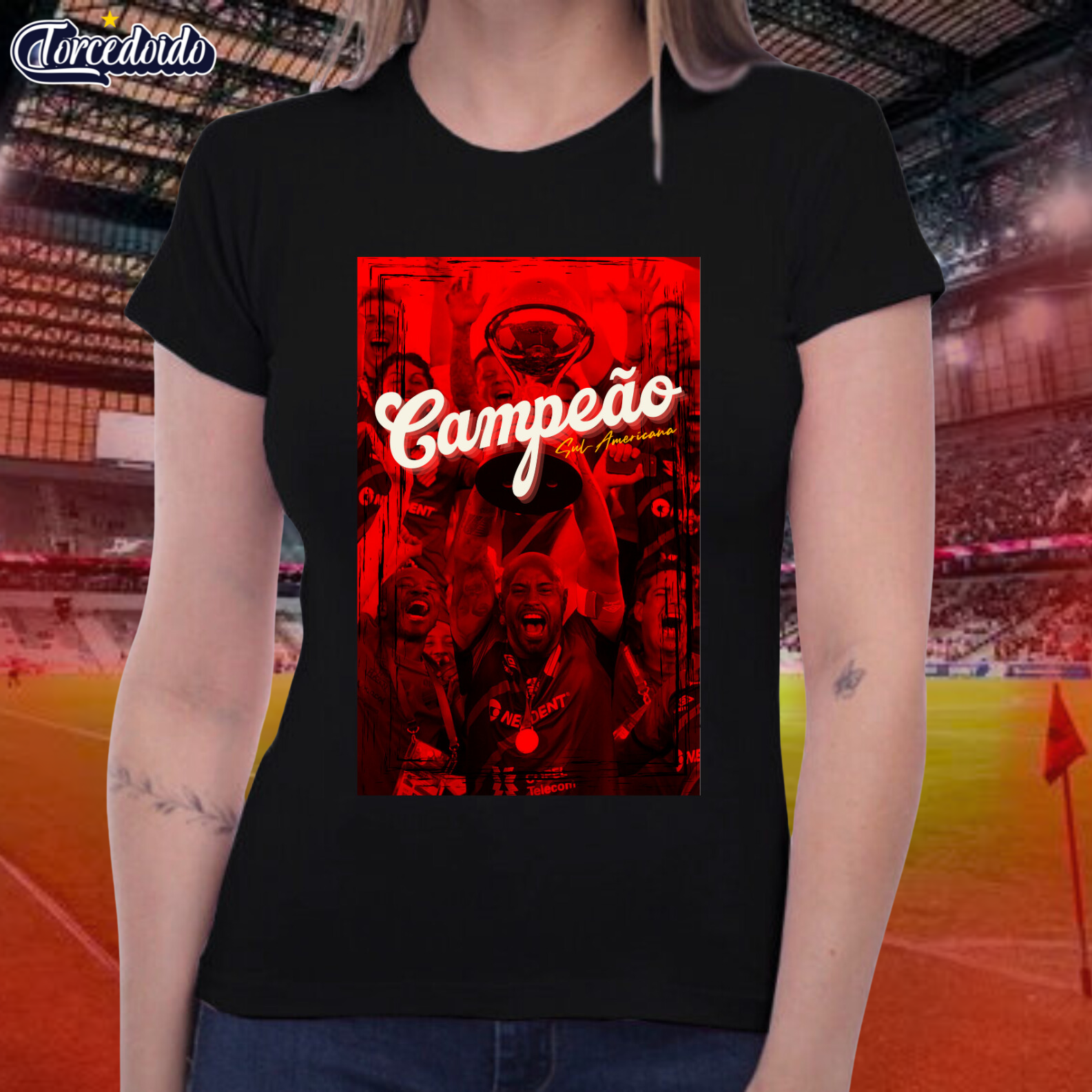 Nome do produto: Camiseta Baby Look Campeão - Athletico