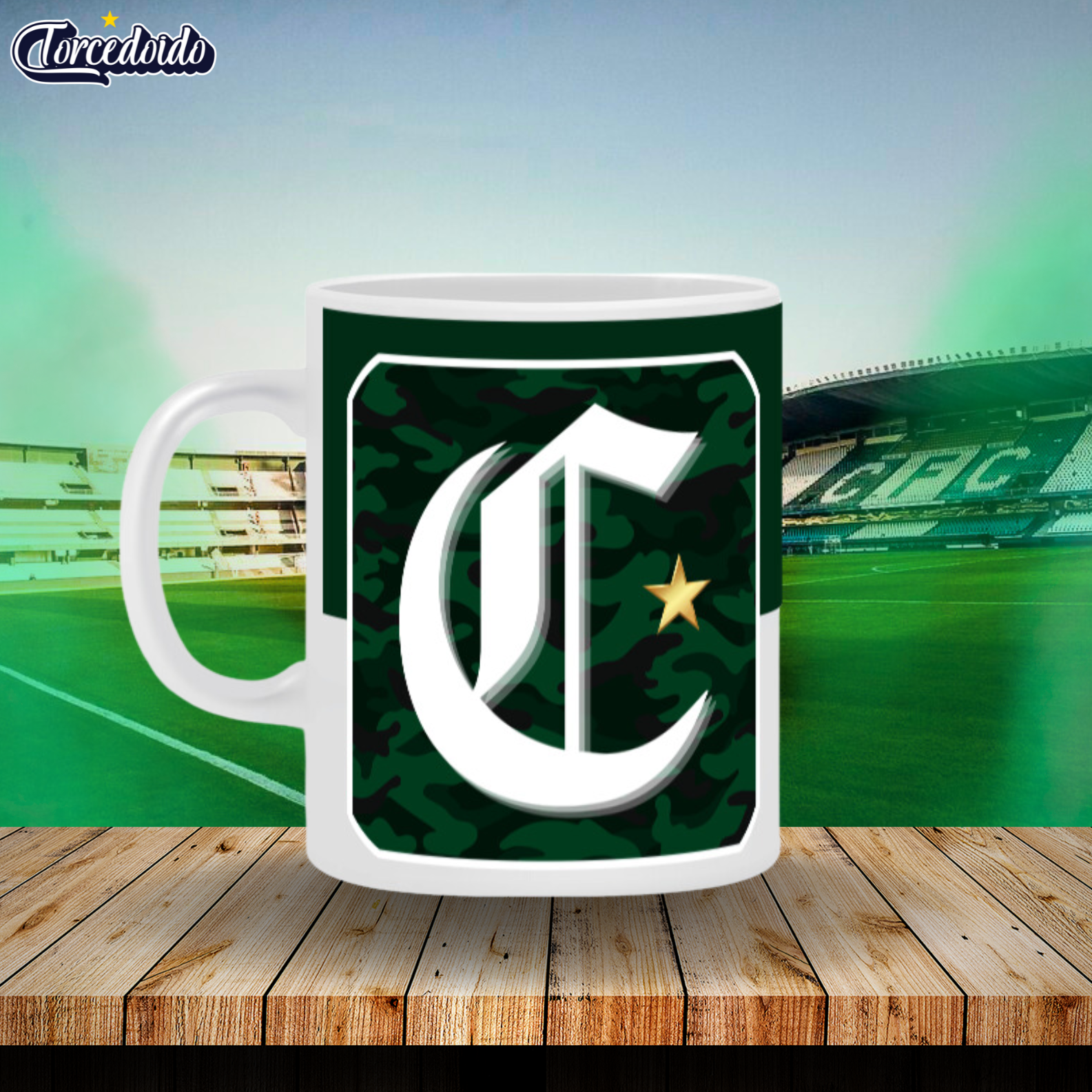 Nome do produto: Caneca Cerâmica Letra - Coritiba