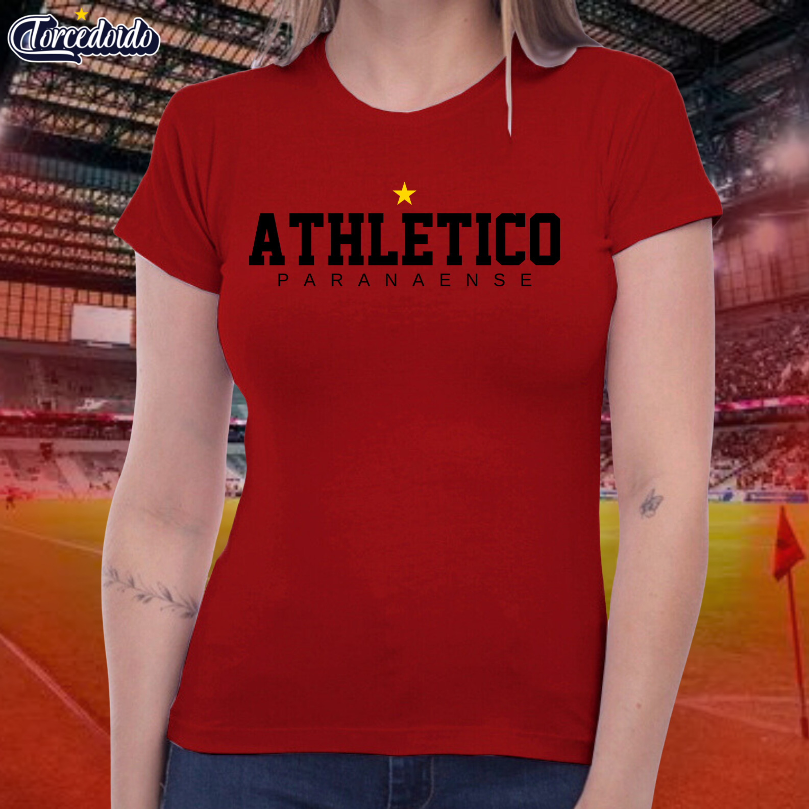Nome do produto: Camiseta Baby Look Tradicional - Athletico