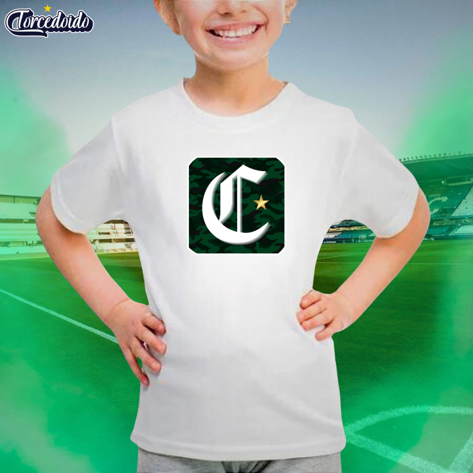 Nome do produto: Camiseta Infantil Letra - Coritiba