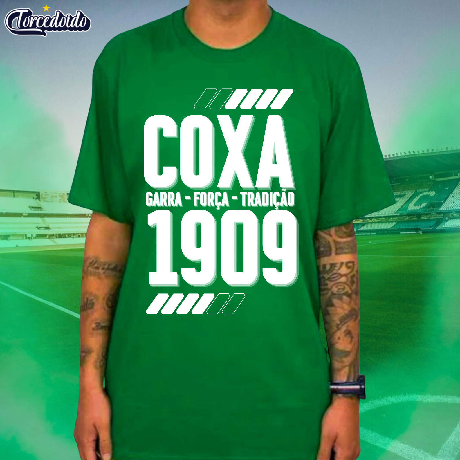 Nome do produto: Camiseta Garra, Força e Tradição - Coritiba