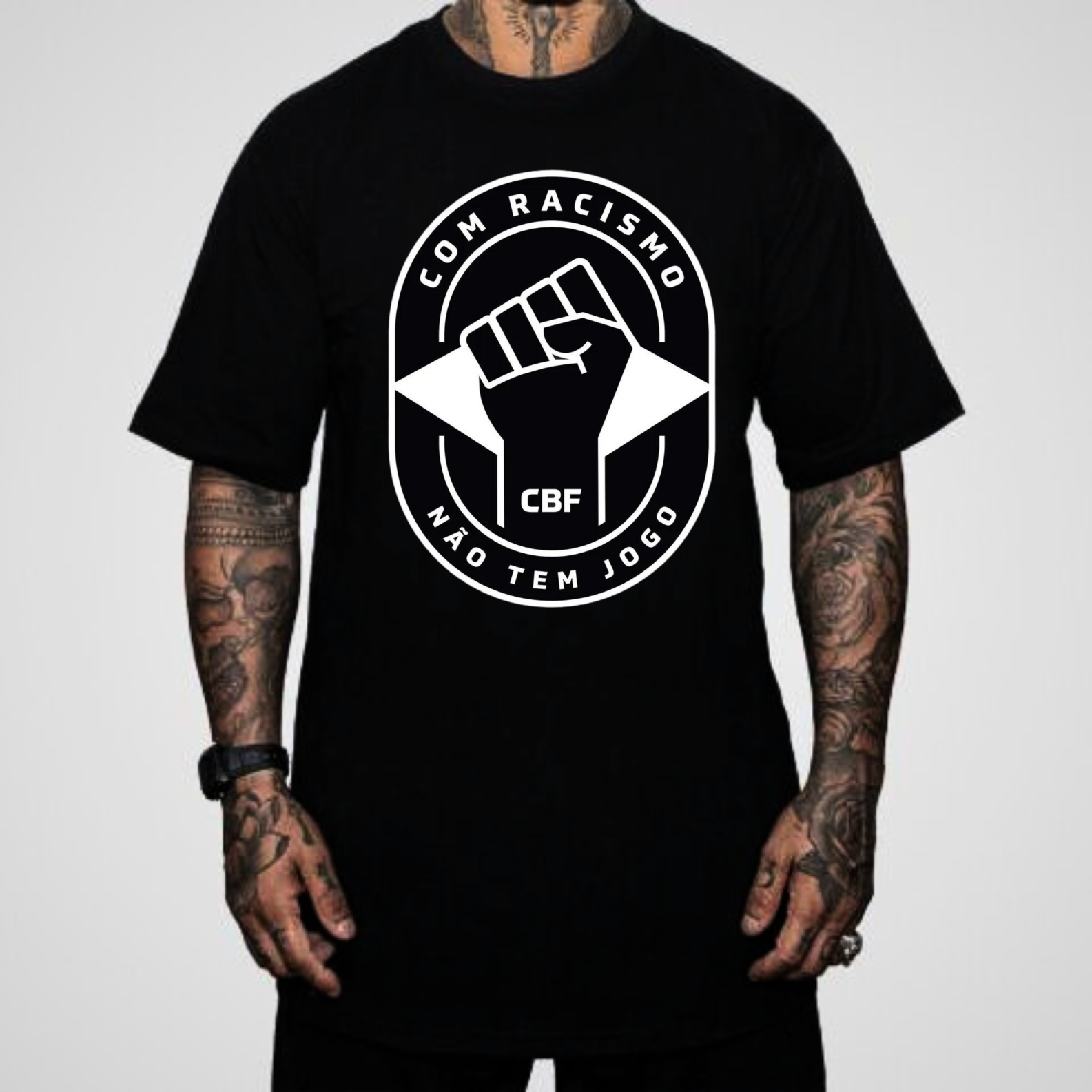 Nome do produto: Camiseta Especial Anti-Racismo Mod. 2 - CBF