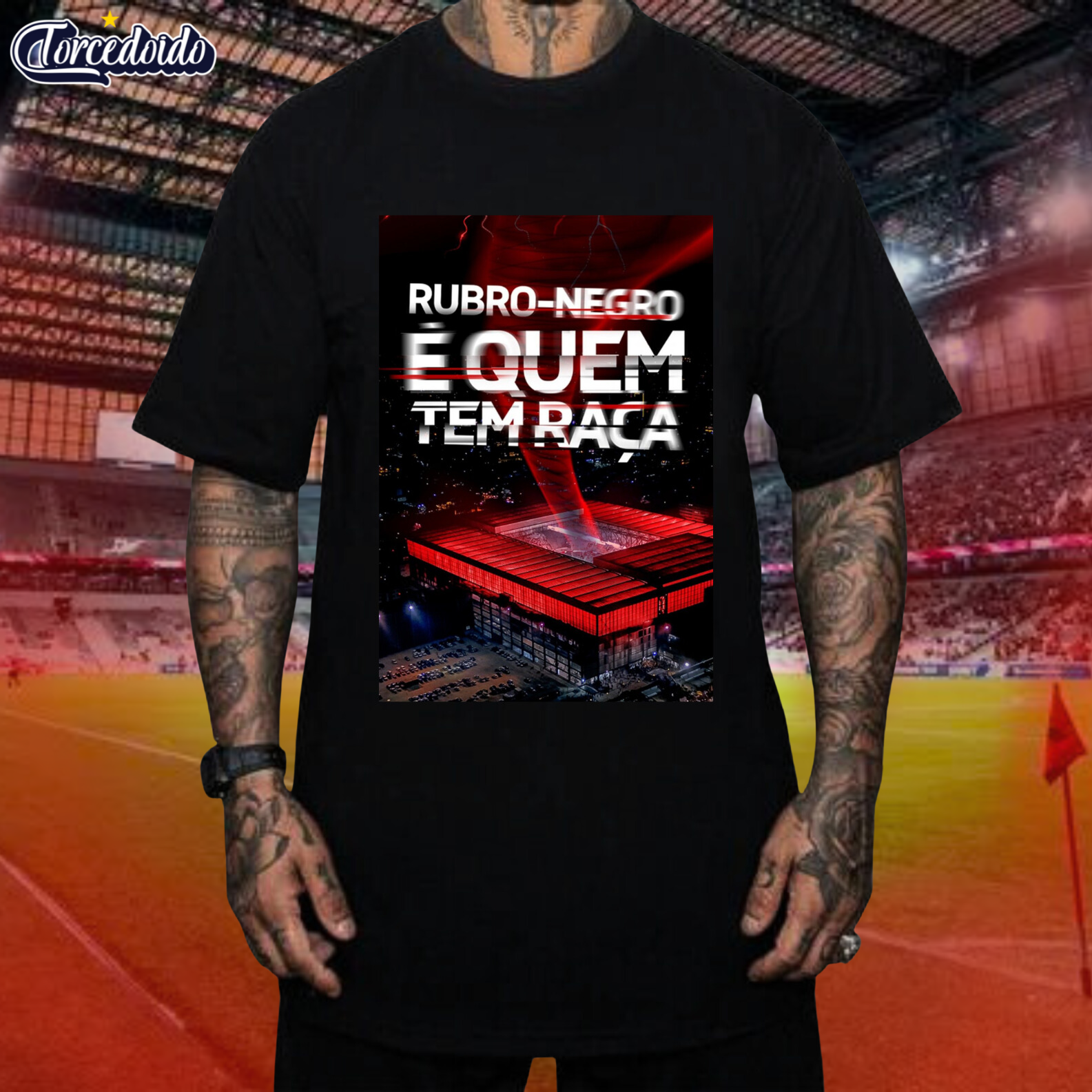 Nome do produto: Camiseta Rubro-Negro - Athletico PR